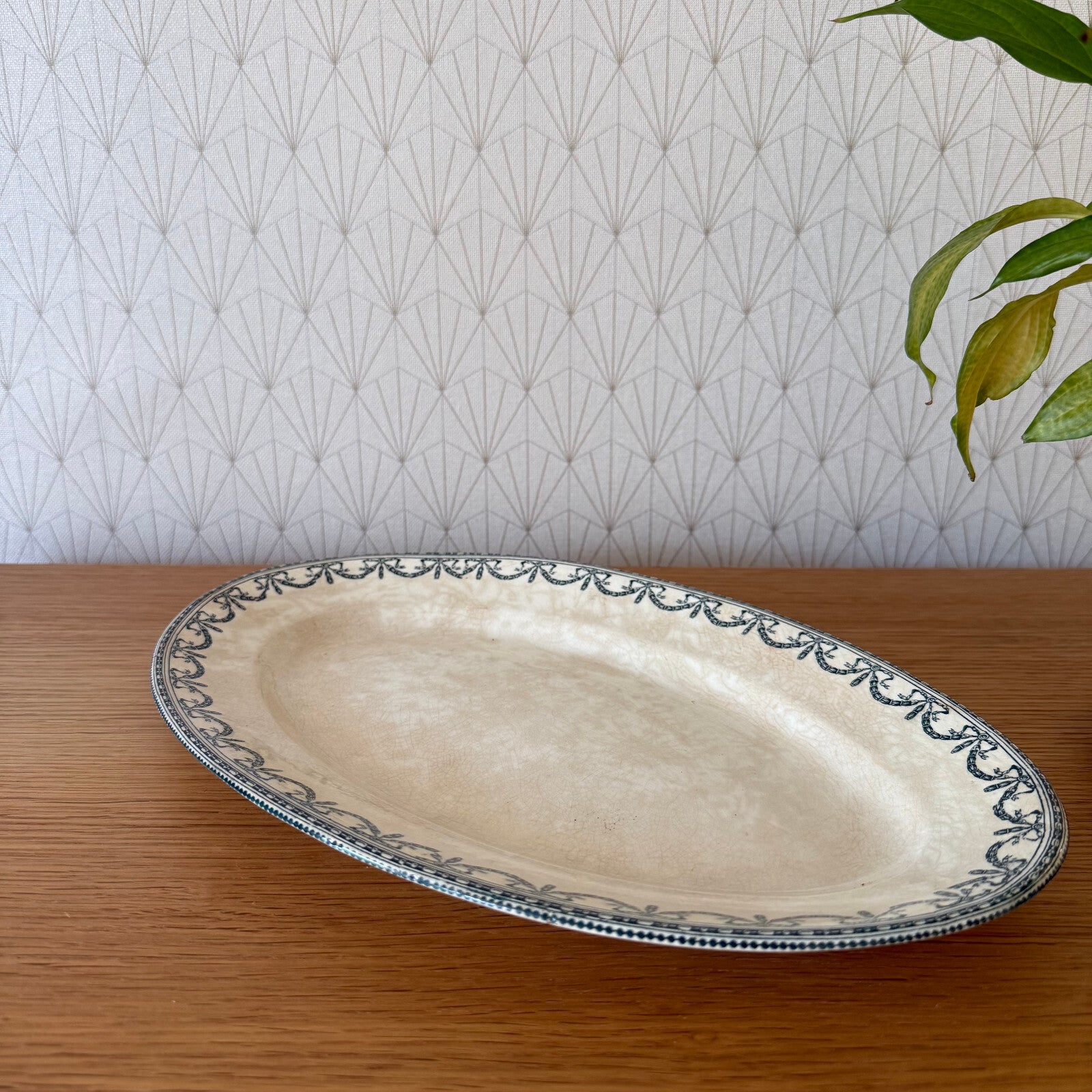 French Louis XVI Ironstone Serving Platter Salins Transferware 37cm 05052510 Salins