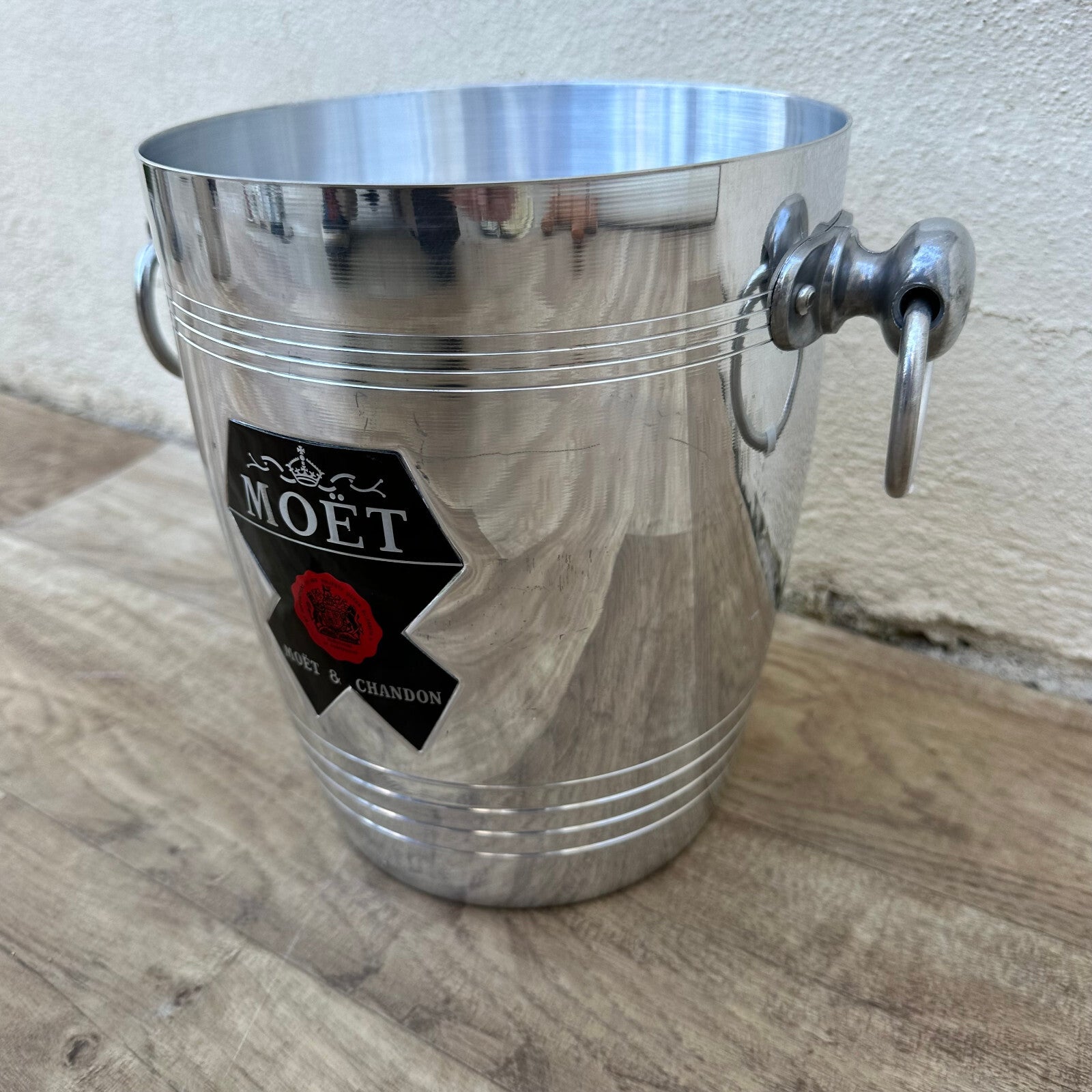 Vintage Moet Chandon Ice Bucket Chrome French Champagne Cooler 12062311 Moët & Chandon