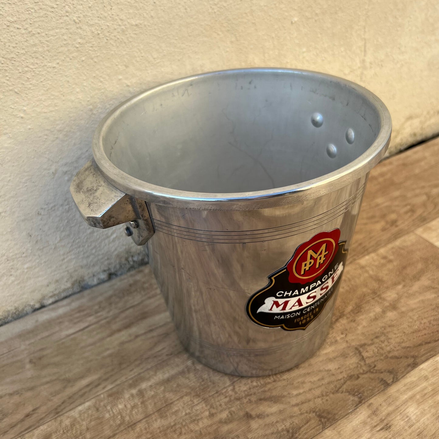 Vintage French Champagne Ice Bucket Masse Silver Plated Cooler 09032516 Massé