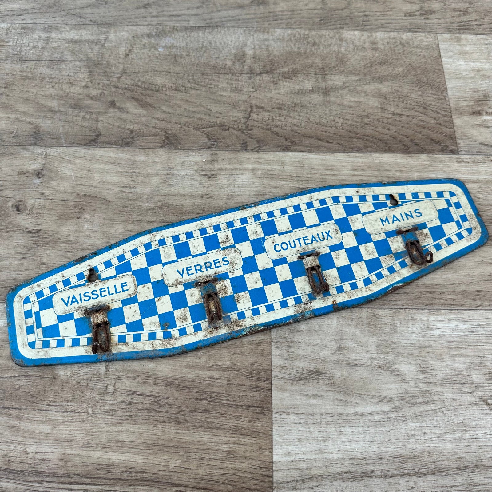 Vintage French Kitchen Towel Rack Metal Wall Hanging Dishcloth Holder 1206237 Unbranded
