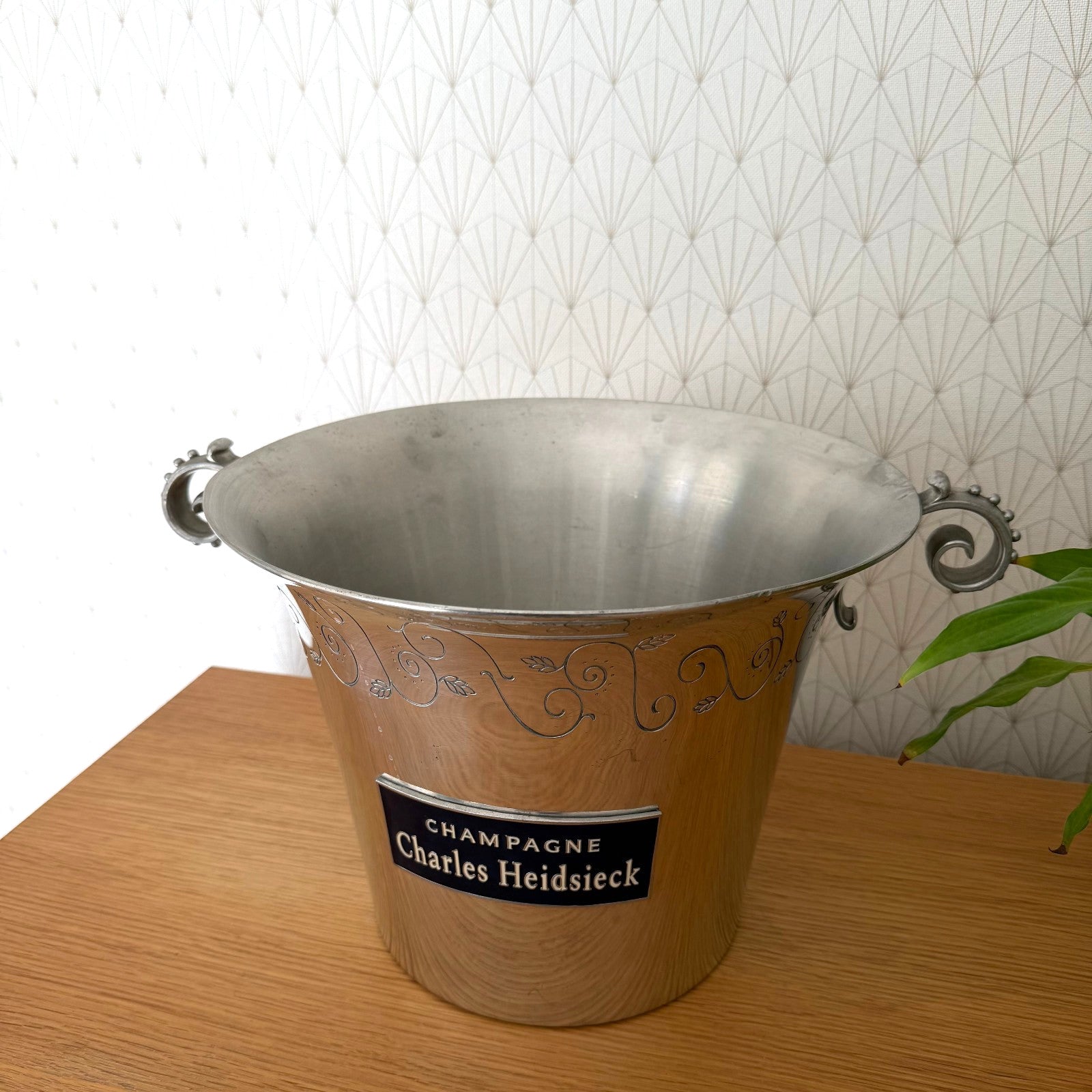 Vintage Charles Heidsieck Champagne Bucket French Wine Cooler Tin 2010251 Fleamarketfrance : French vintage and antique decor