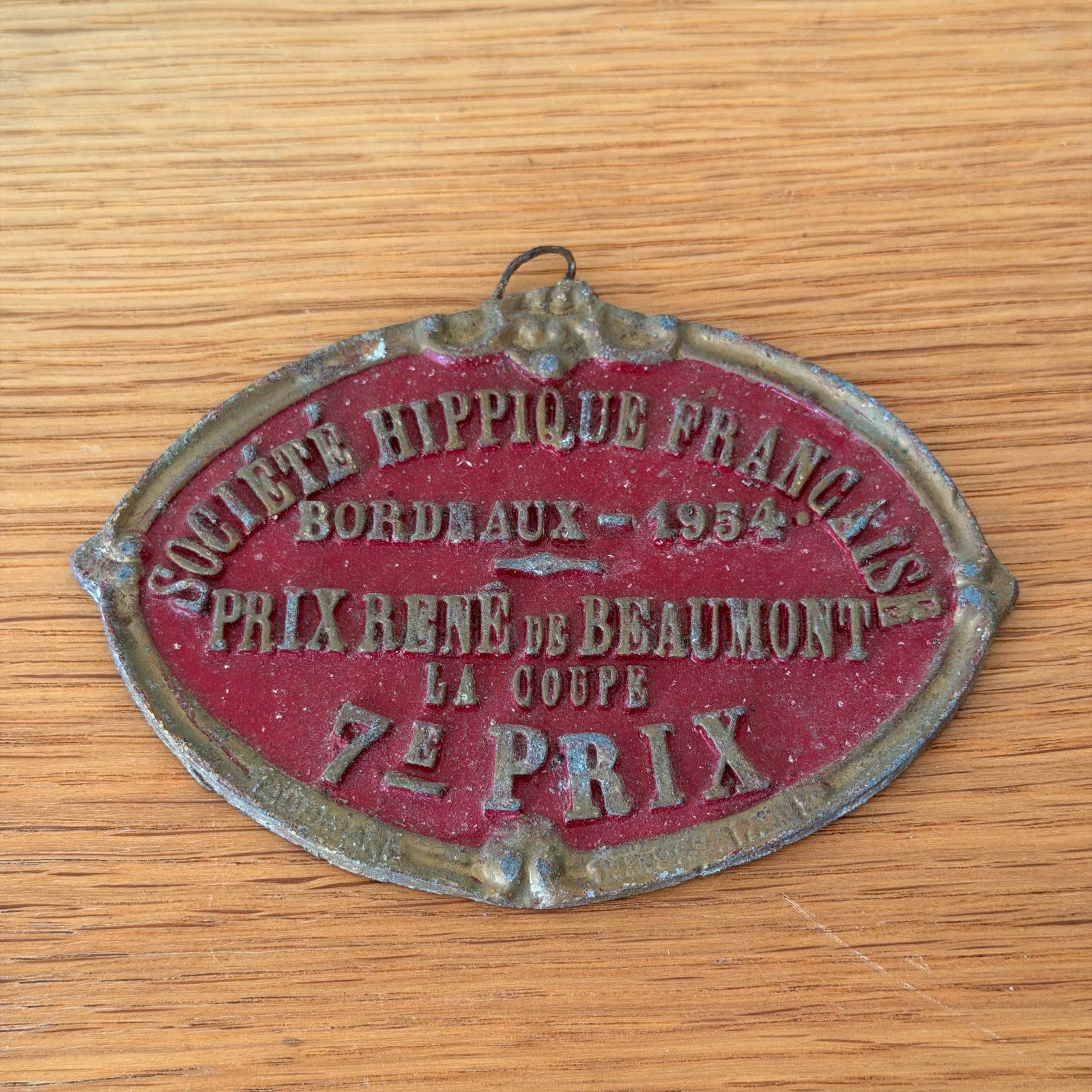 French Horse Show Award Plaque Bronze 1954 Bordeaux Hippique 1301262 Fleamarketfrance : French vintage and antique decor