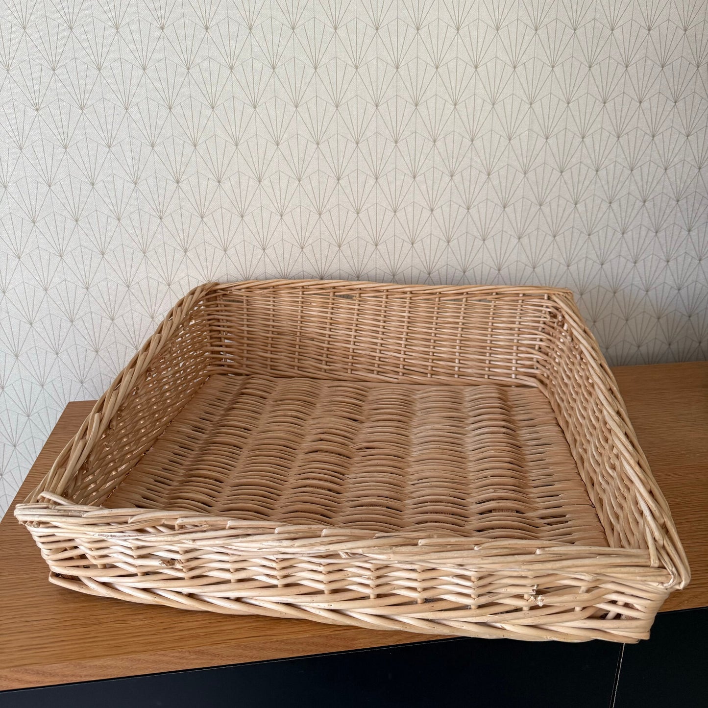 French Wicker Bread Basket Vintage Bakery Rattan Baguette Display 0901251 Fleamarketfrance