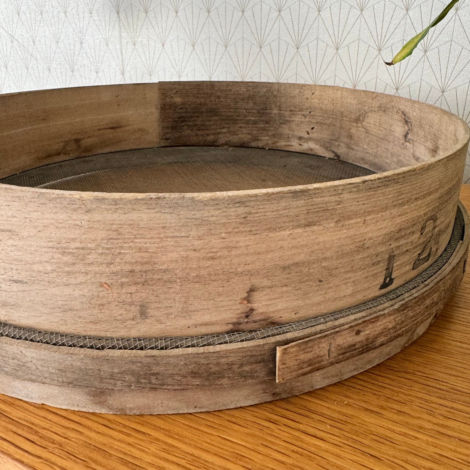 Antique French Wooden Sieve Flour Sifter Primitive Kitchen 17" 1506245 Unbranded