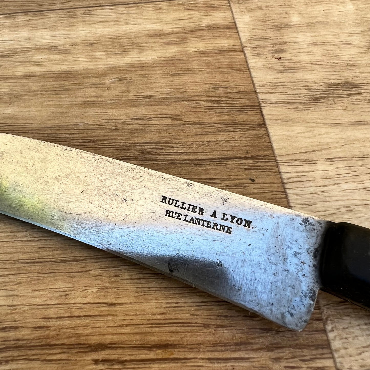 French Carbon Steel Knife Vintage Butcher Kitchen Blade Lyon 24112418 Rullier