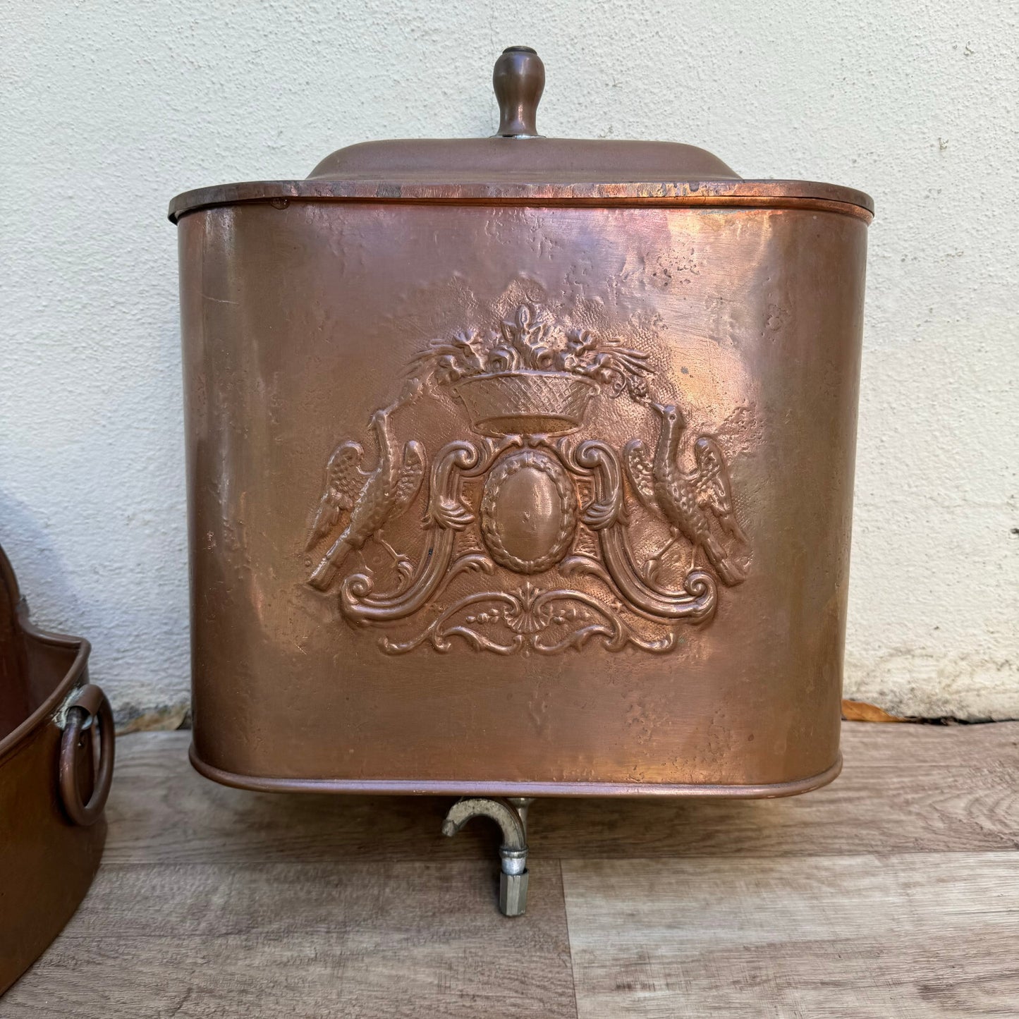 Antique French Copper Fountain Water Feature Villedieu Garden Set 0109245 Villedieu