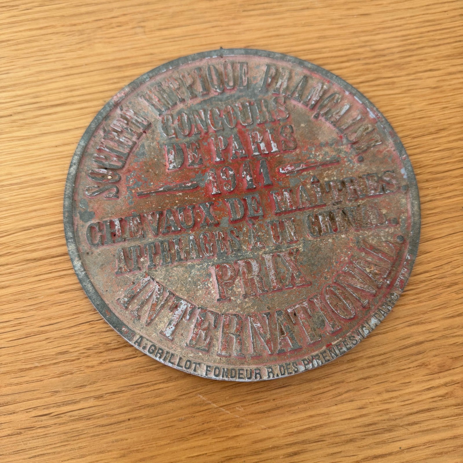 French Vintage Agricultural Award Trophy Plaque 1911 Paris Prize 0312251 Fleamarketfrance : French vintage and antique decor