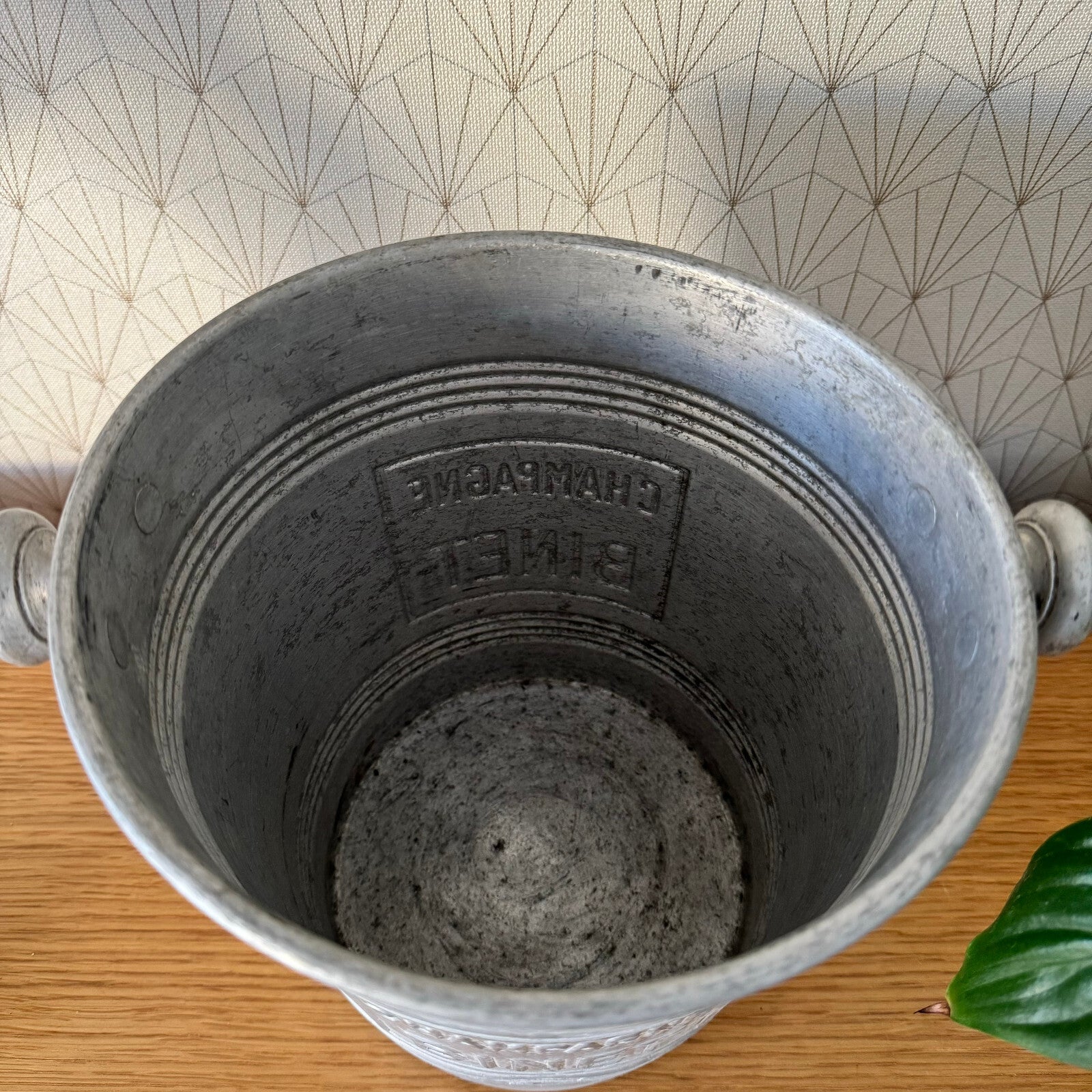 French Champagne Bucket Vintage Aluminum BINET Ice Cooler France 0708244 BINET