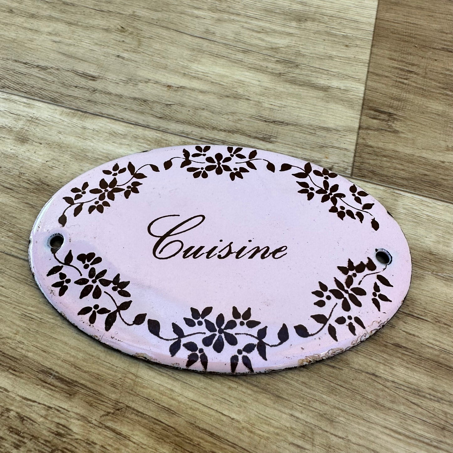 French Enamel Kitchen Sign Cuisine Door Plaque Vintage Home Decor 17092314 Unbranded