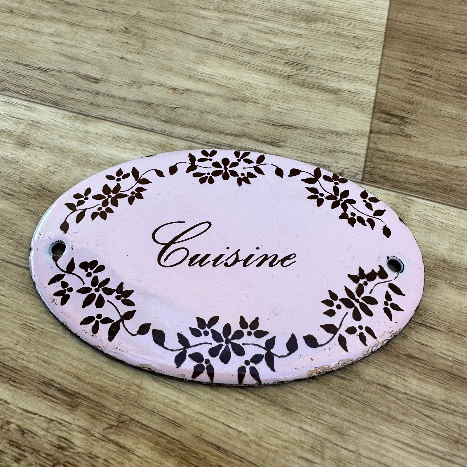French Enamel Kitchen Sign Cuisine Door Plaque Vintage Home Decor 17092314 Unbranded