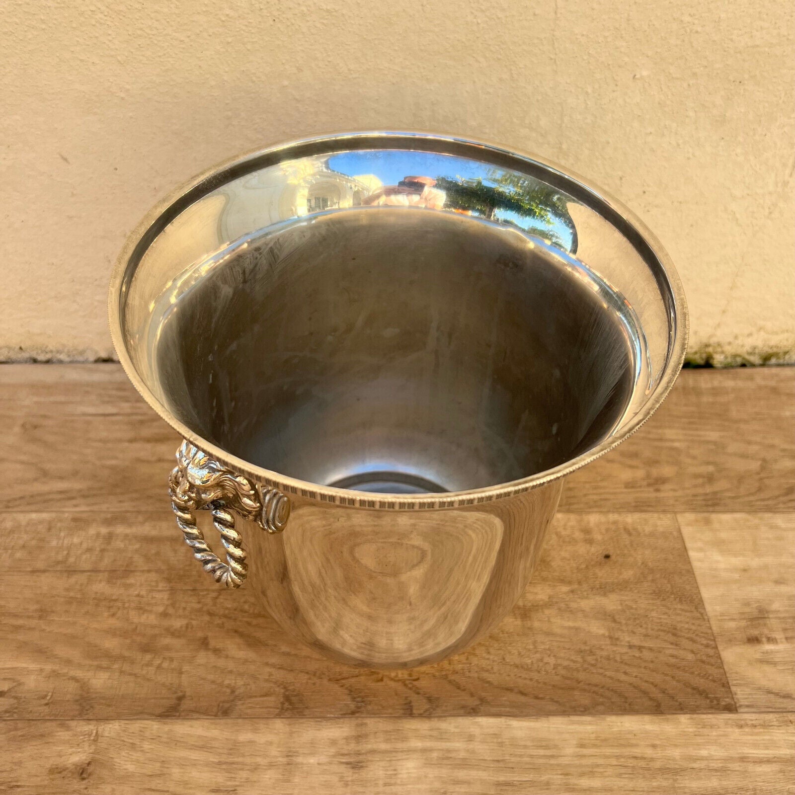 Vintage French Champagne Silverplate Ice Bucket Cooler lion 2411248 - Fleamarketfrance