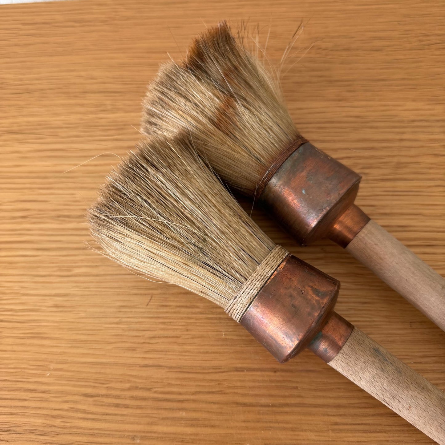 French Vintage Paint Brushes Wood Handles Copper Ferrules Decor 1912254 Fleamarketfrance : French vintage and antique decor