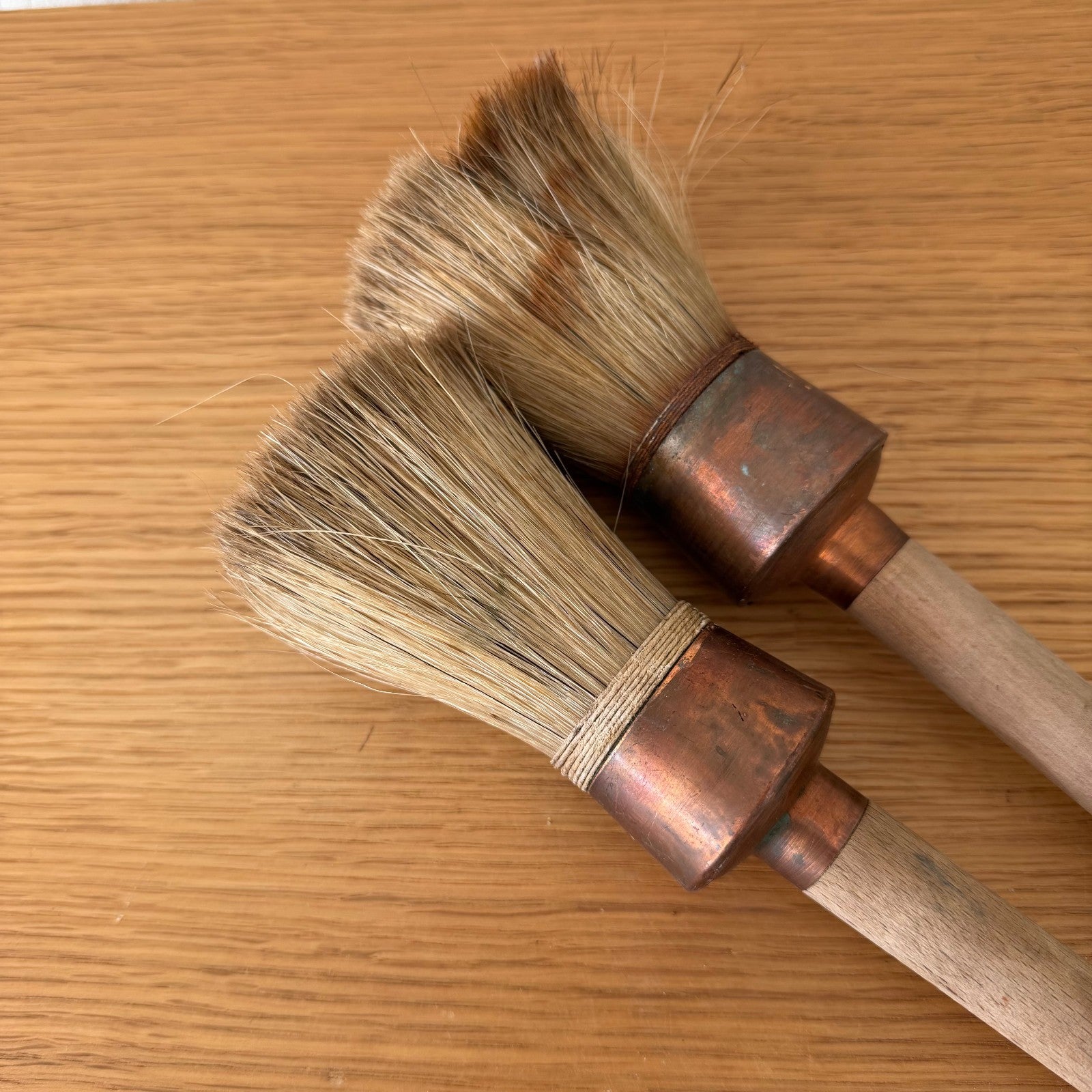 French Vintage Paint Brushes Wood Handles Copper Ferrules Decor 1912254 Fleamarketfrance : French vintage and antique decor