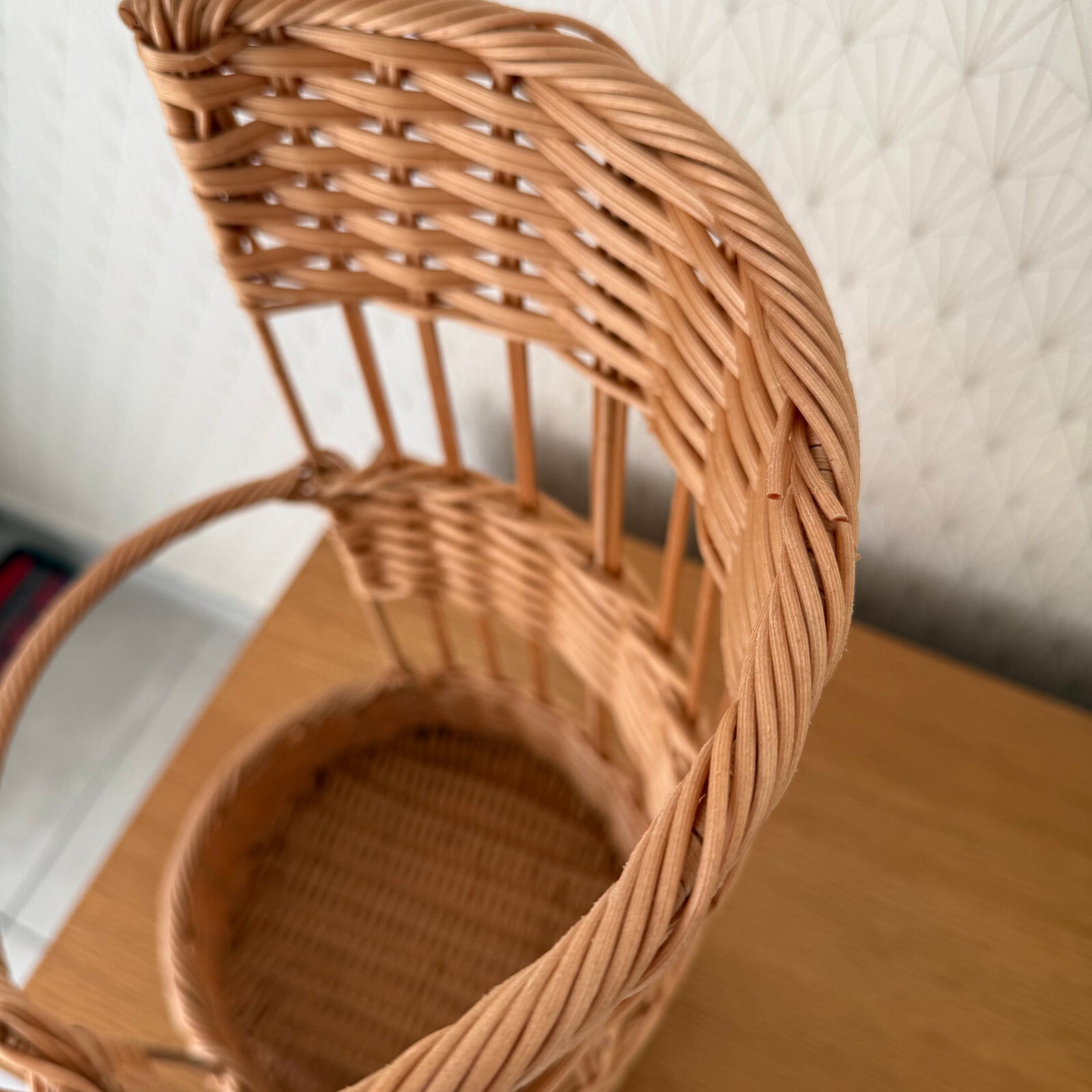 French bread basket wicker rattan style storage organizer display bakery 2401251 Fleamarketfrance