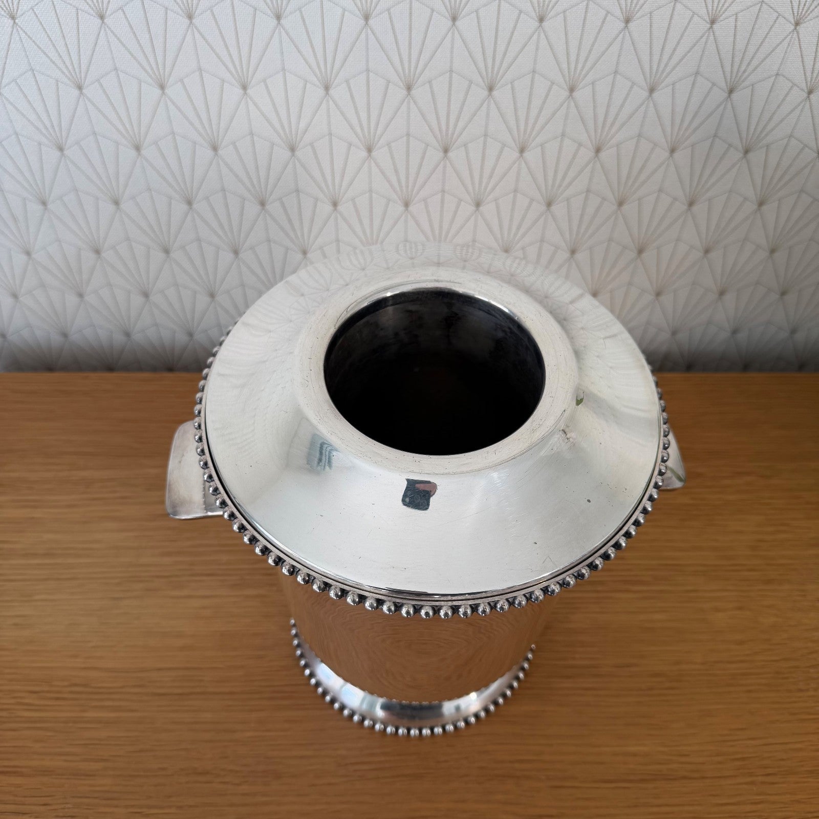 French Silverplate Ice Bucket Wine Champagne Cooler Vintage 1950s 0505265 Unbranded