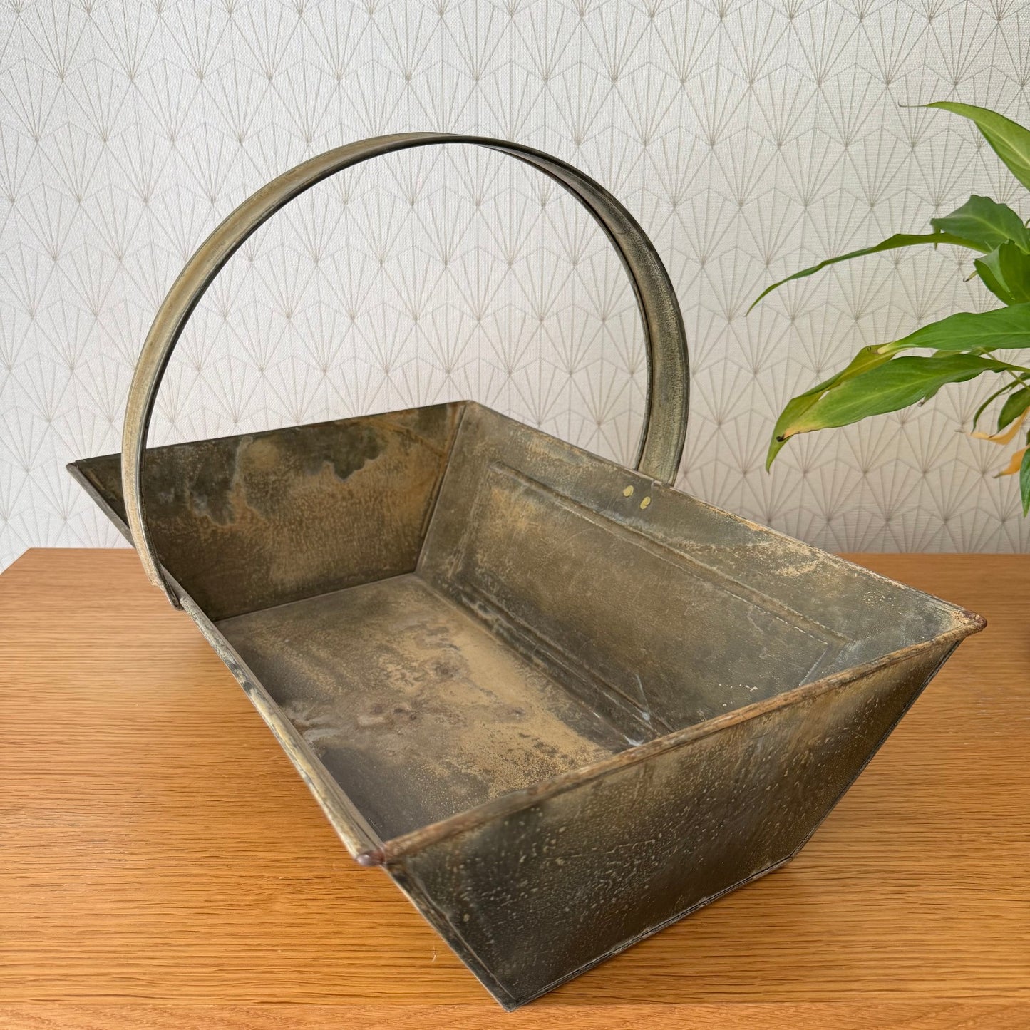 French Metal Basket Vintage Market Trug Handle Harvest Gathering 08072512 Fleamarketfrance