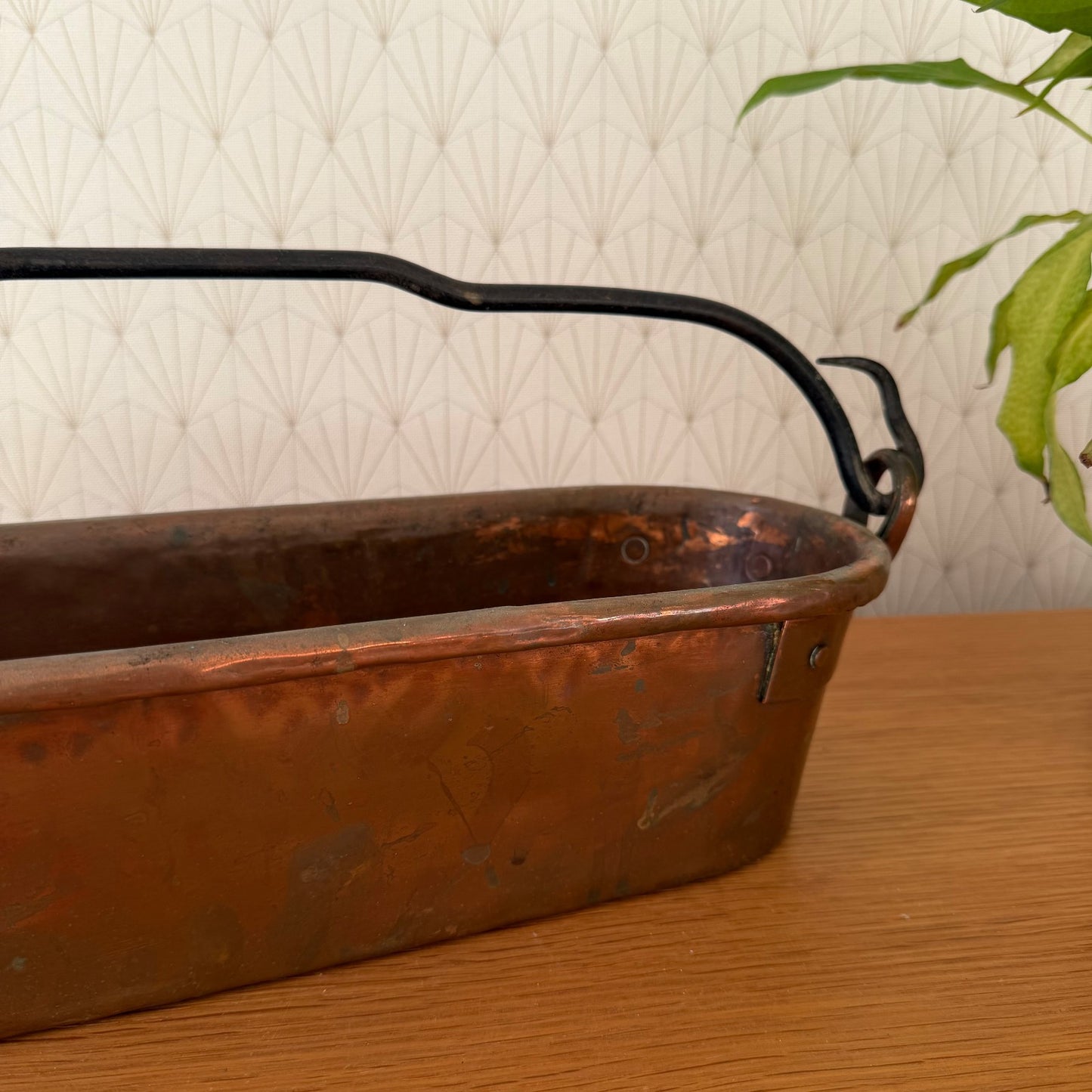 Antique French Copper Fish Kettle Poacher Steamer Kitchen Cookware 03022614 Fleamarketfrance