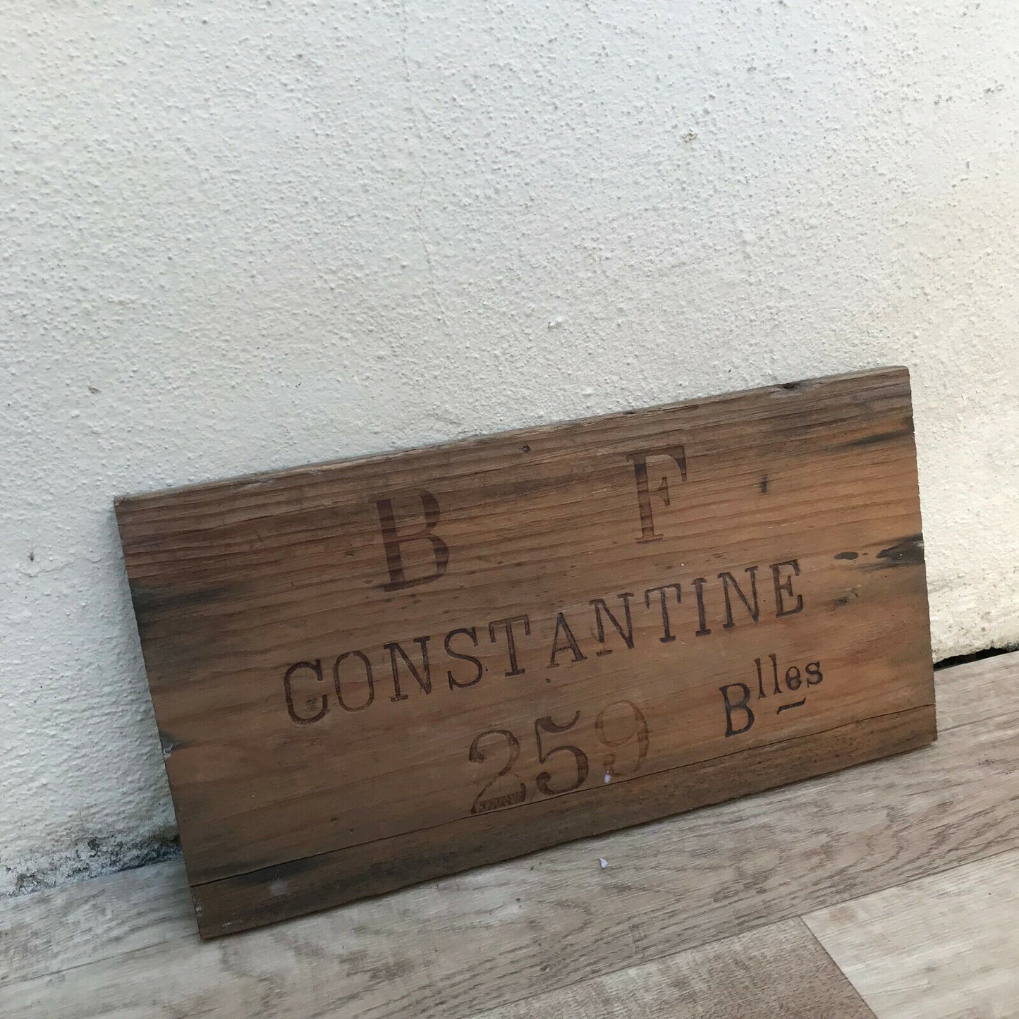 Wine Wood Crate Box Panel Vintage French wall sign CONSTANTINE 0803227 - Fleamarketfrance