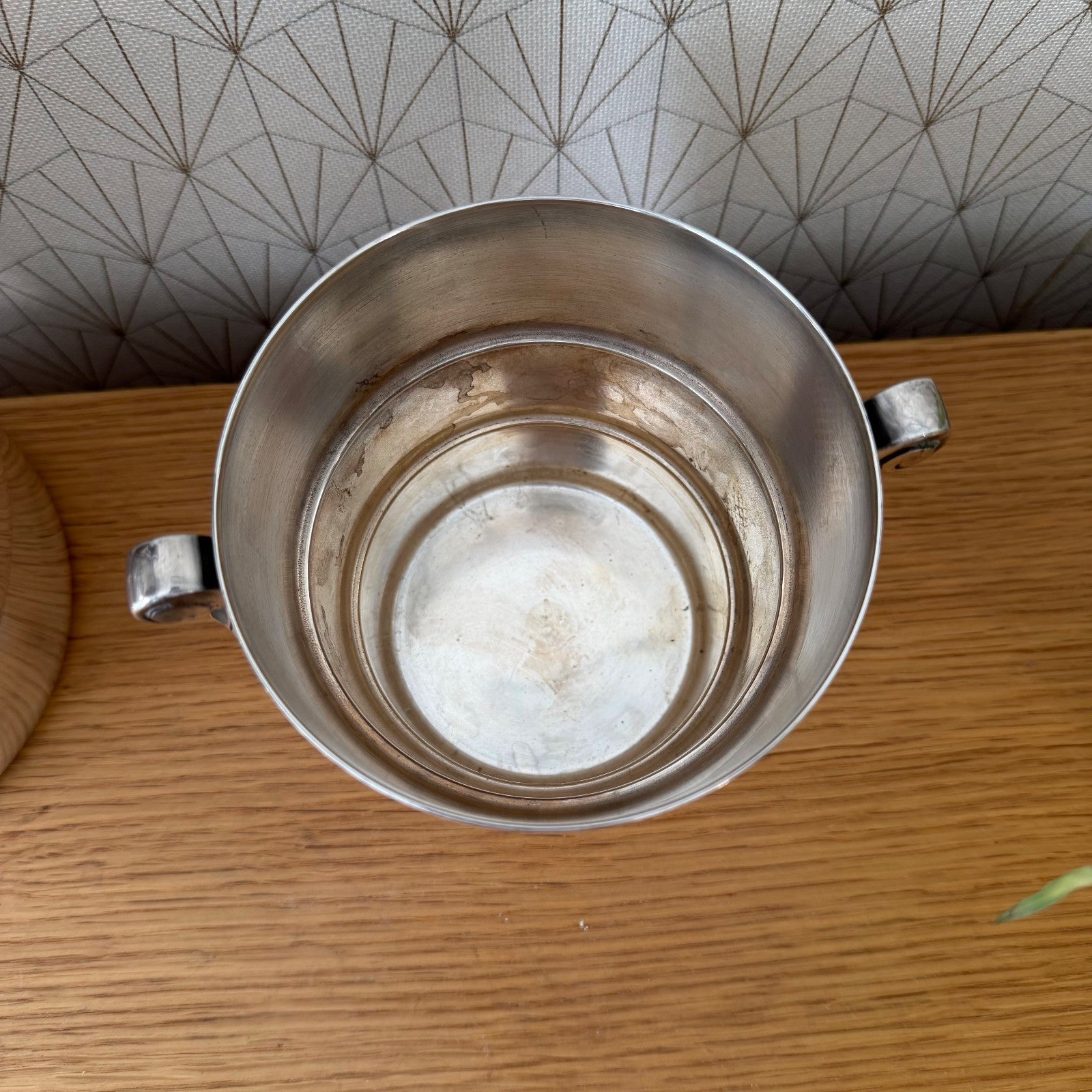 French Silverplate Champagne Ice Bucket Wine Cooler Art Deco Set 1407267 Fleamarketfrance
