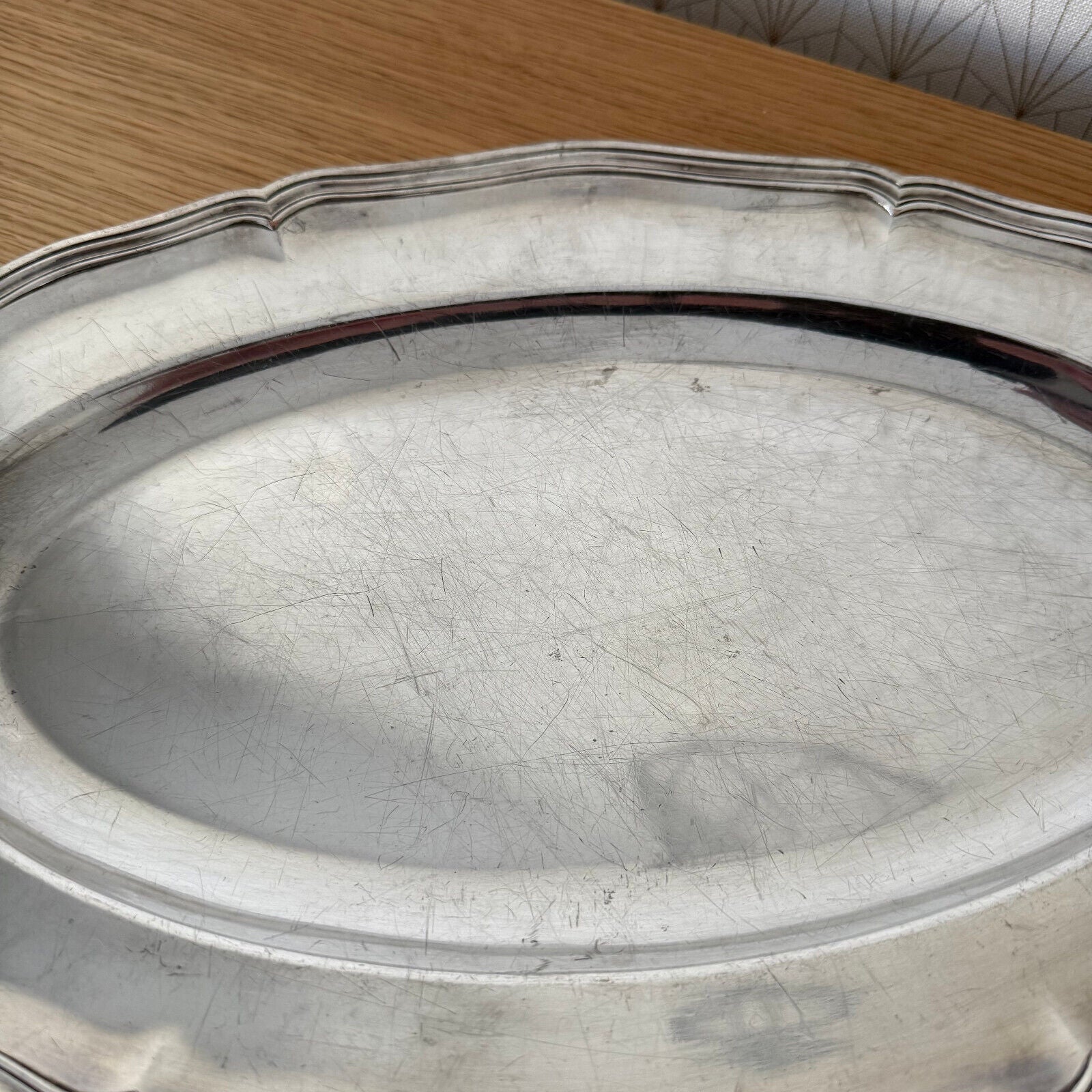VINTAGE CHRISTOFLE PARIS SILVER PLATED OVAL SERVING TRAY 0324253 Christofle