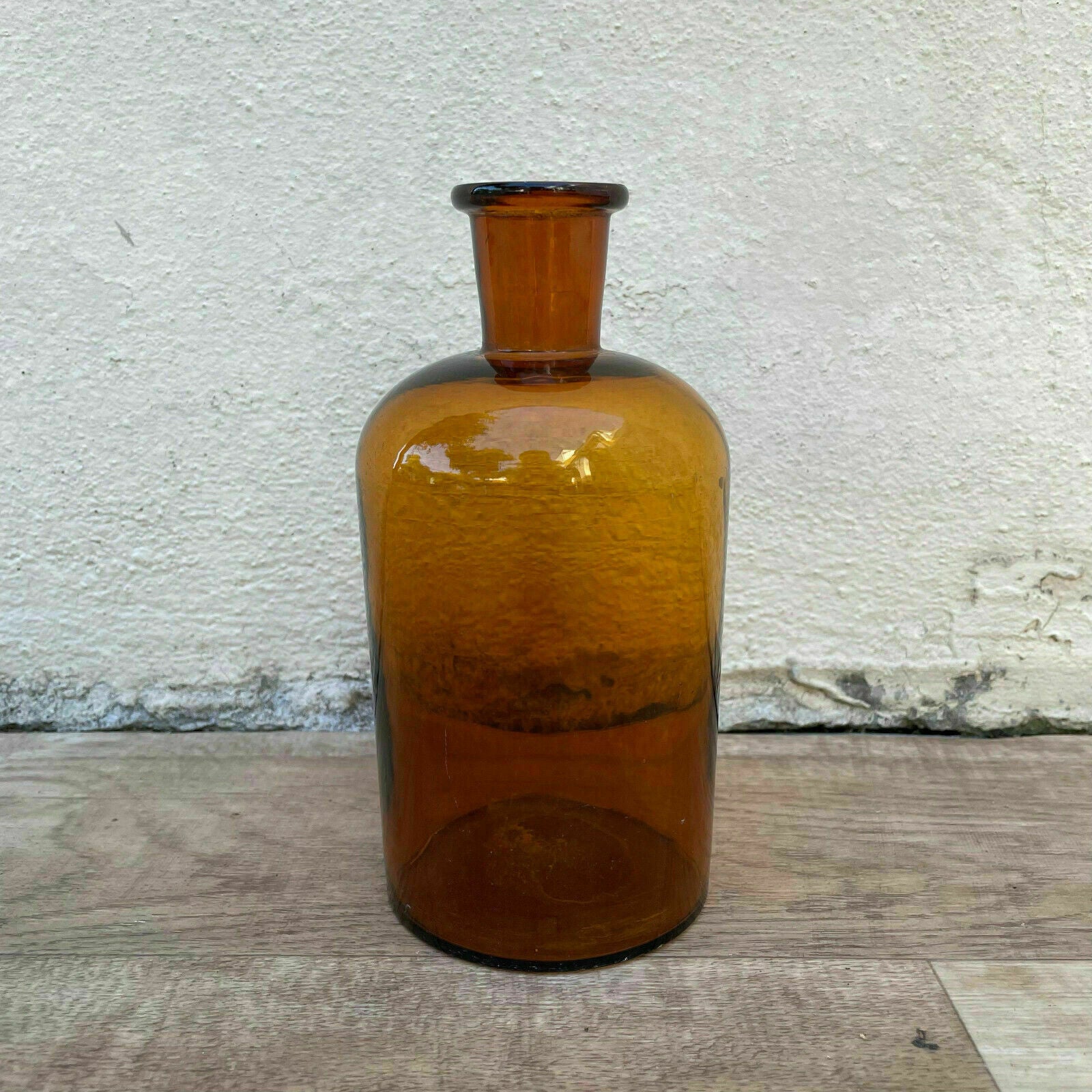 French Hand Blown Antique Apothecary Jar Bottles AMBER 26072128 - Fleamarketfrance