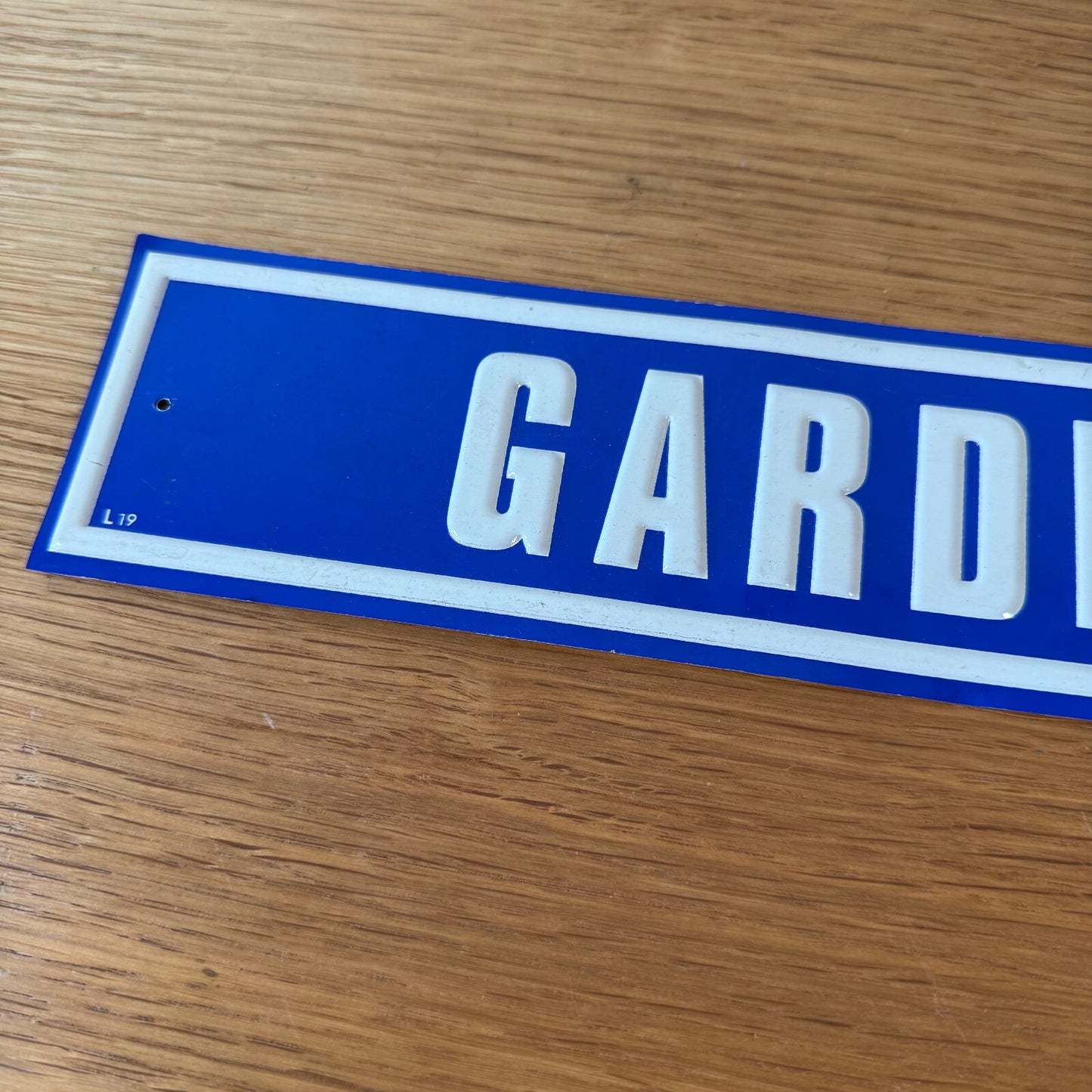 French Street Sign GARDIEN Blue White Metal Vintage Plaque 2212248 Fleamarketfrance