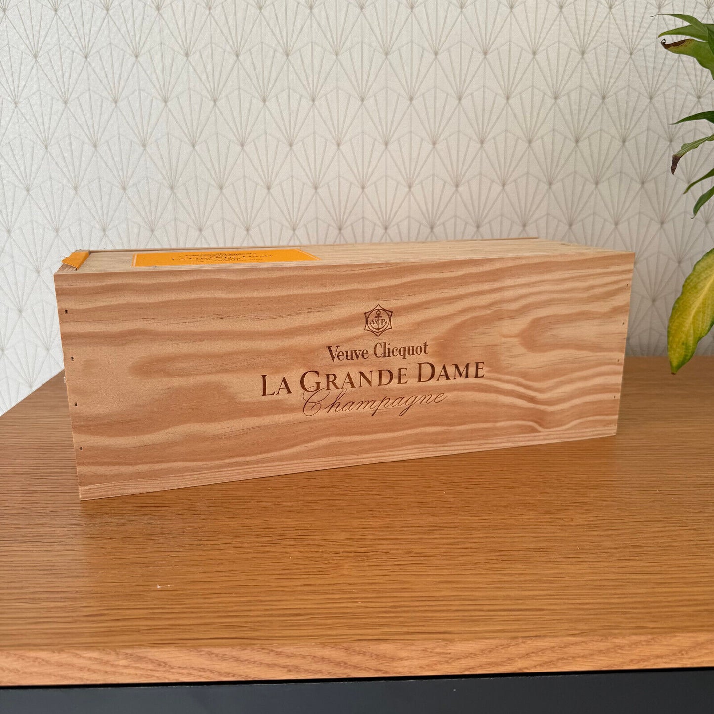 French La Grande Dame Veuve Clicquot Champagne Bottle Crate Box 15 3/4"  2101252