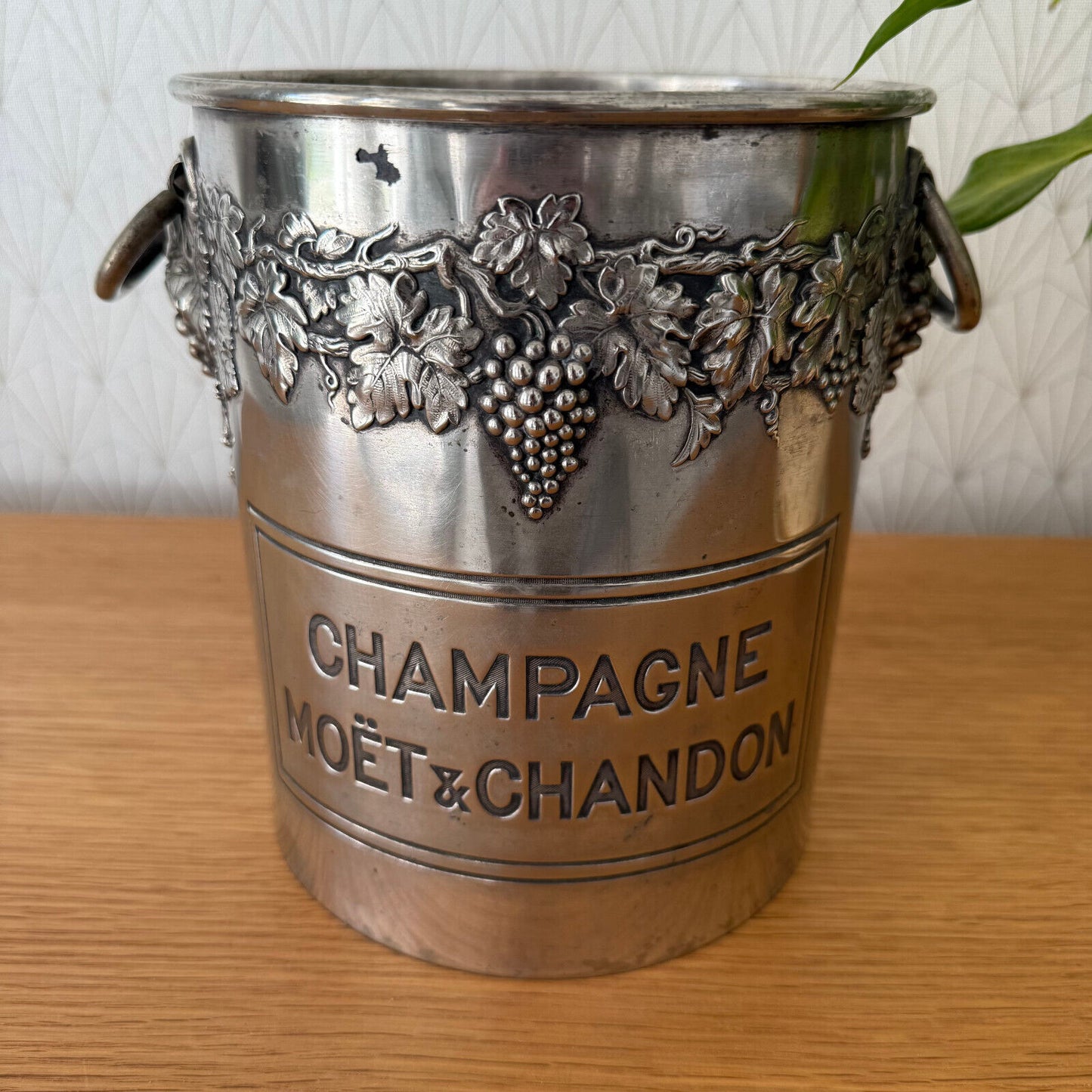 Vintage French Champagne French Ice Bucket Cooler France MOET Silverplate0904253