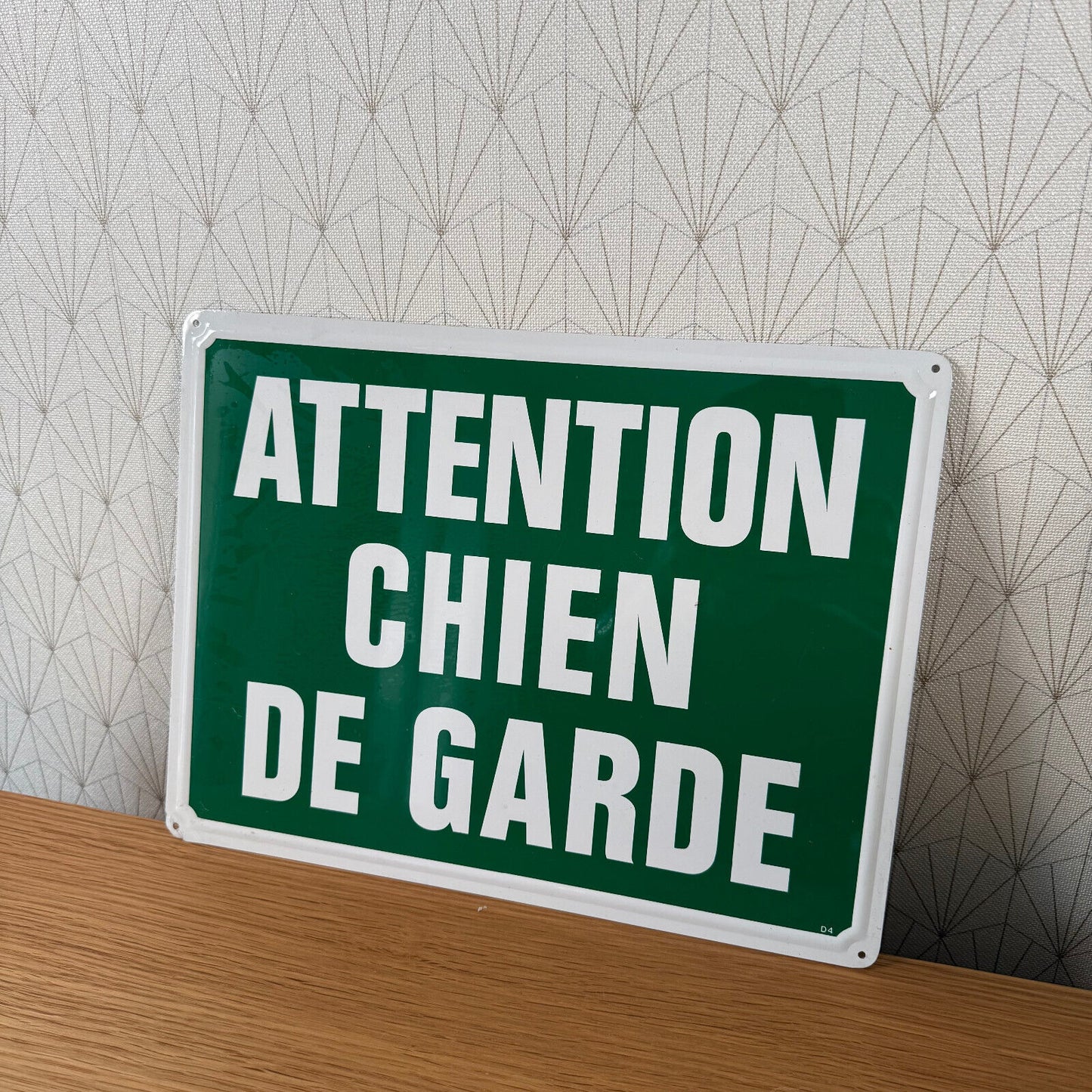 French Street Sign Plaque - ATTENTION CHIEN DE GARDE 2212242 - Fleamarketfrance