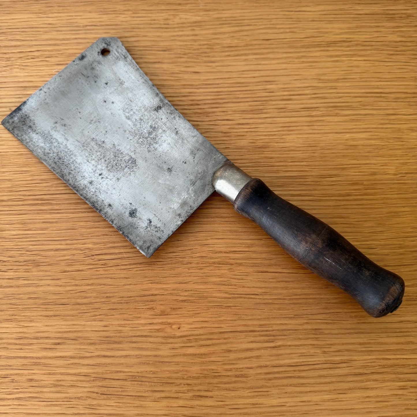 French Butcher Cleaver Vintage Meat Chopper Carbon Steel 12.25" 30072512 Unbranded