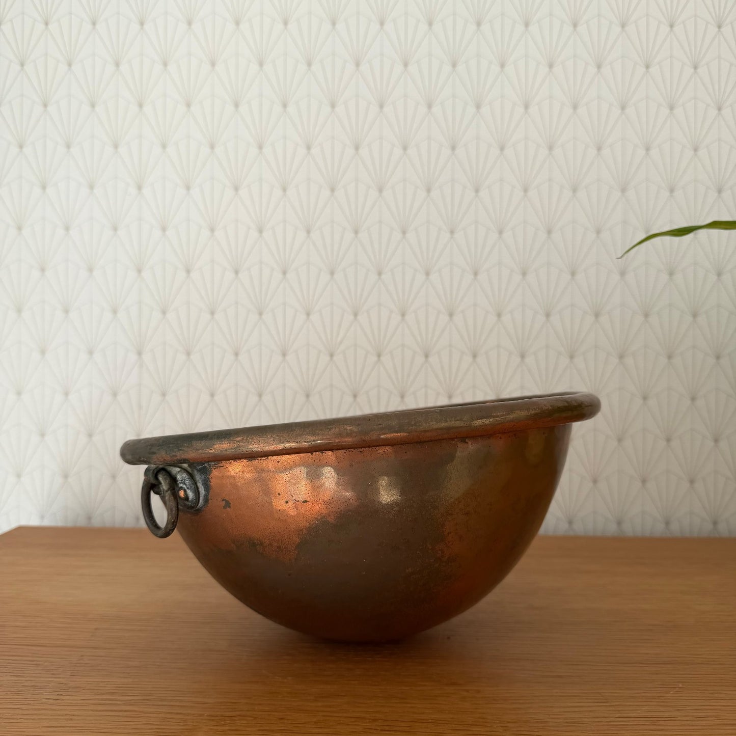 French Copper Bowl Antique Mixing Cul de Poule Kitchen Cookware 1302268 Antique