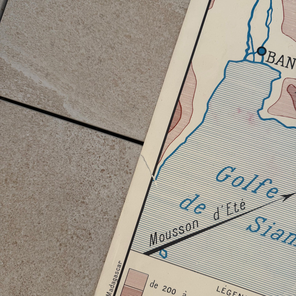 Vintage French Colonial Educational Map Poster Madagascar Indochine 20082615 Fleamarketfrance