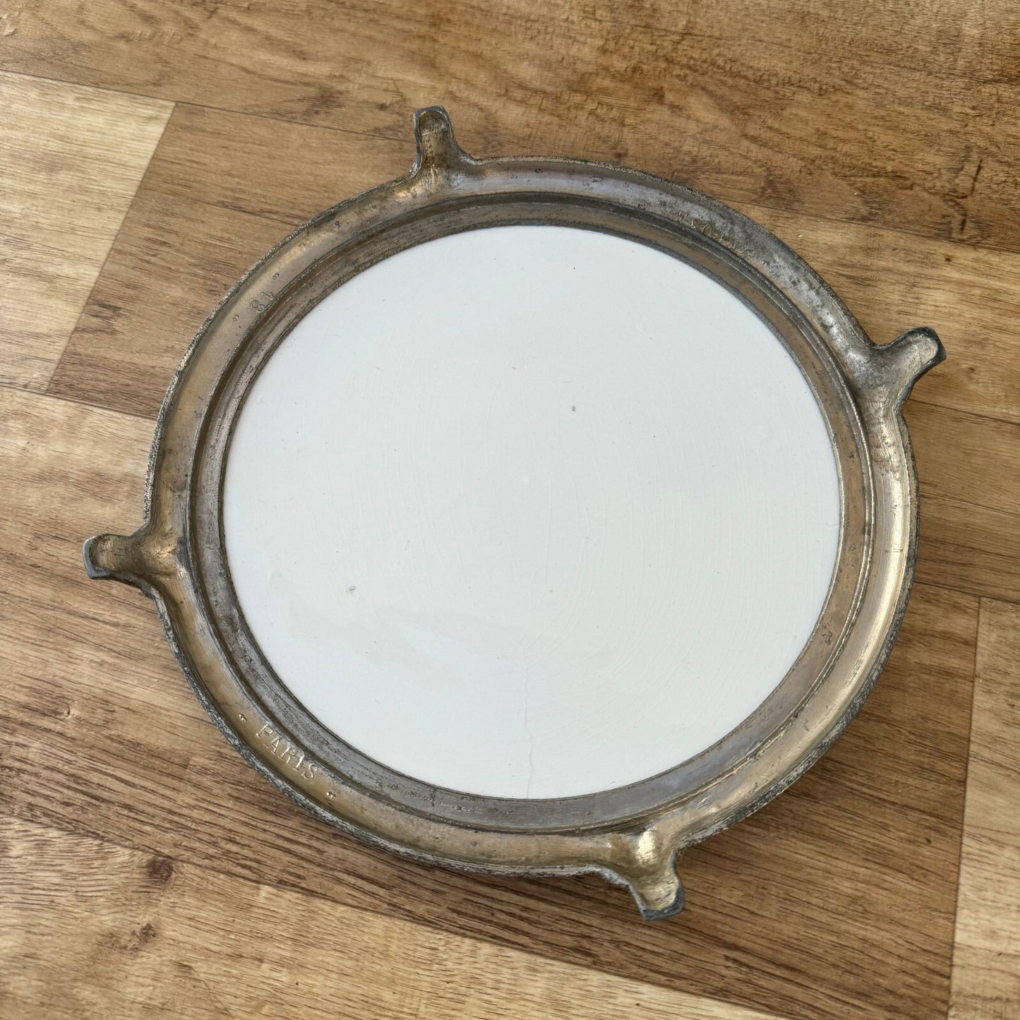 French Vintage Trivet Porcelain Strawberry Metal Stand 1930s 06022414 Unbranded