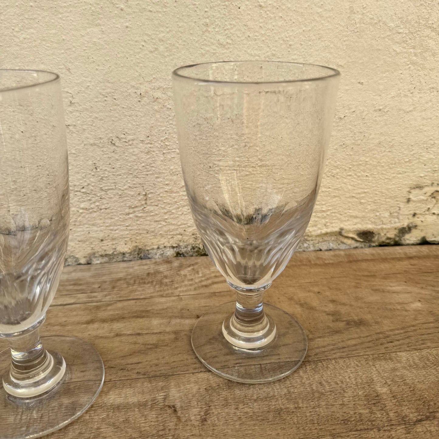 French Absinthe Glasses Vintage Aperitif Cut Crystal Set of 2 31012312 Unbranded