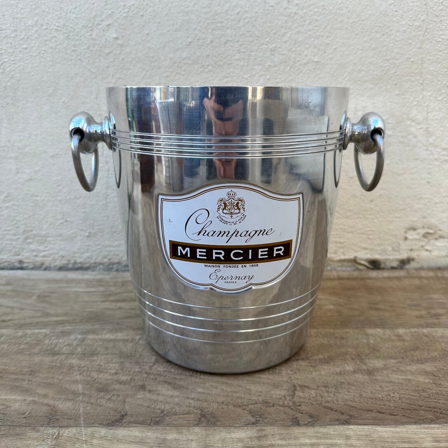 Vintage French Champagne Ice Bucket Cooler Made France MERCIER 07122313 Fleamarketfrance