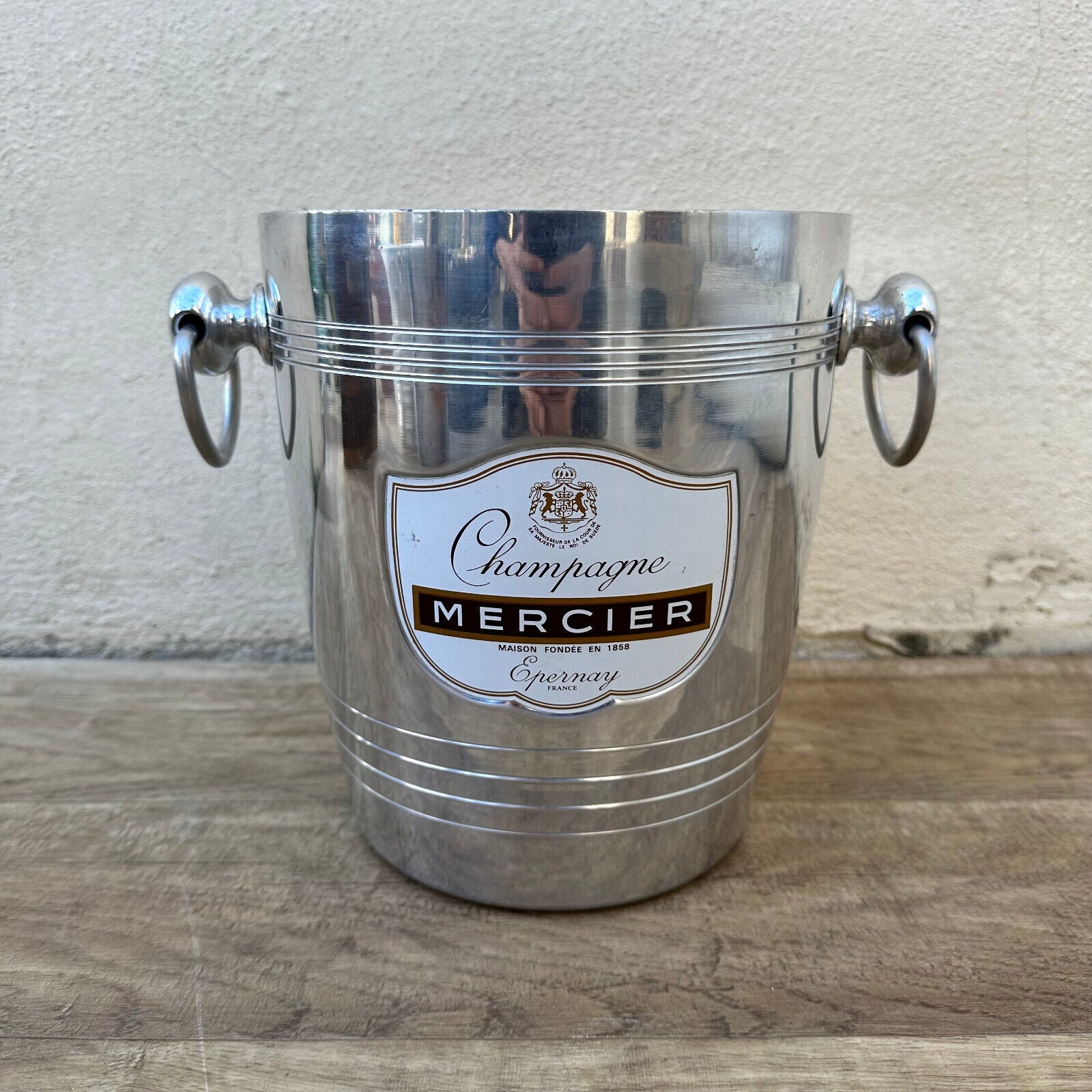 Vintage French Champagne Ice Bucket Cooler Made France MERCIER 07122313 Fleamarketfrance