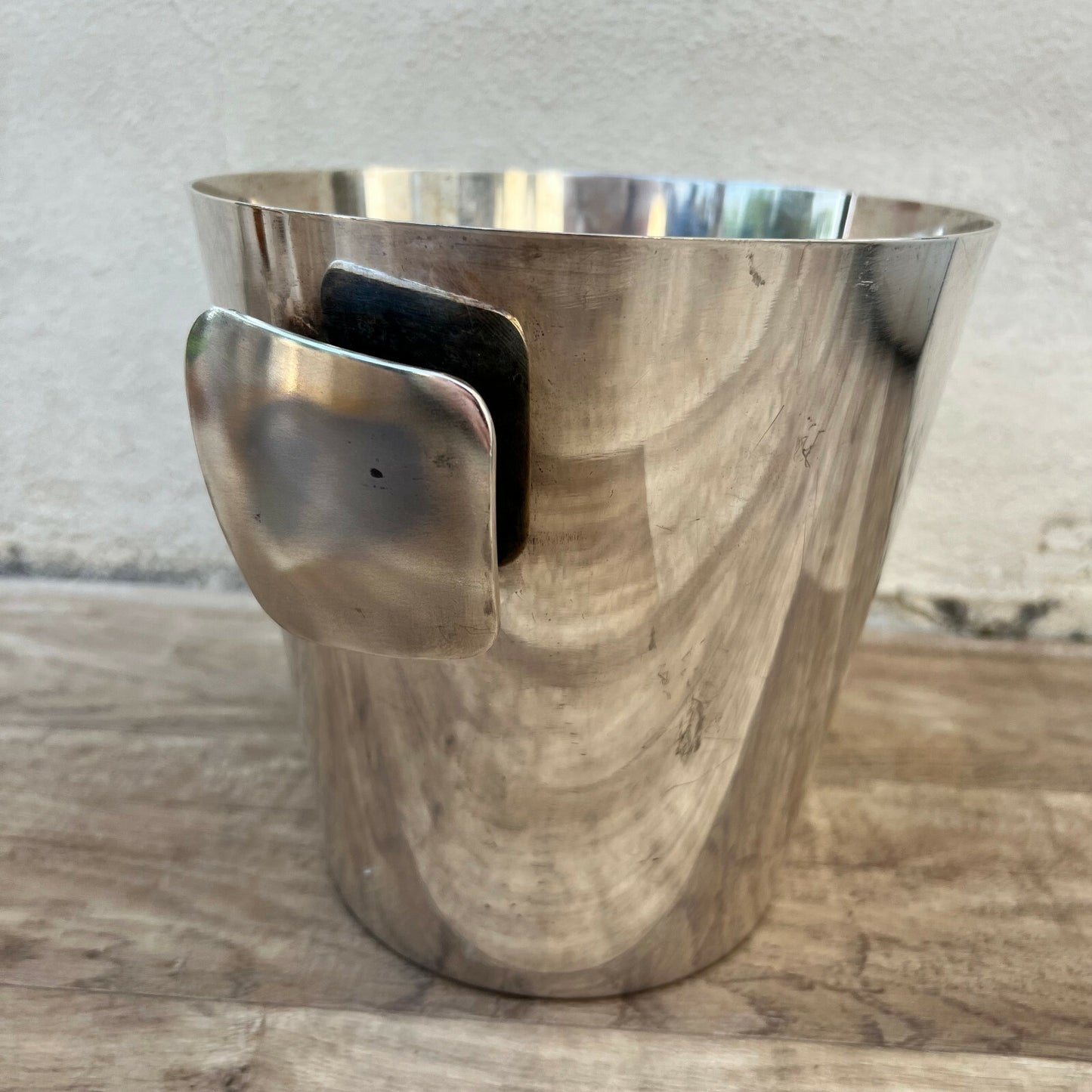 French Silver Ice Bucket Champagne Cooler St Medard Vintage 02052212 St Medard