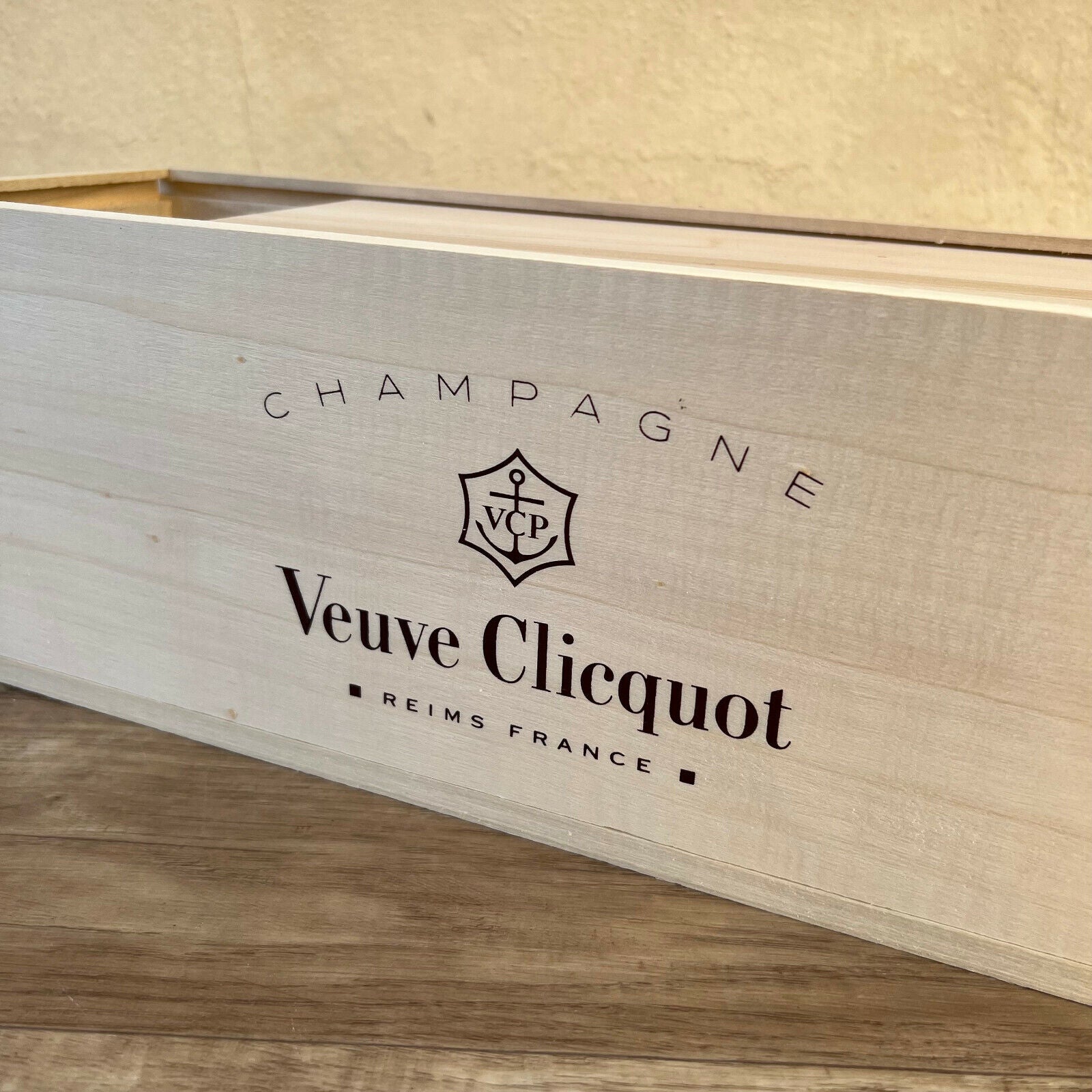 French Veuve Clicquot Champagne Bottle Crate Box 16 1/4"  1001251 - Fleamarketfrance