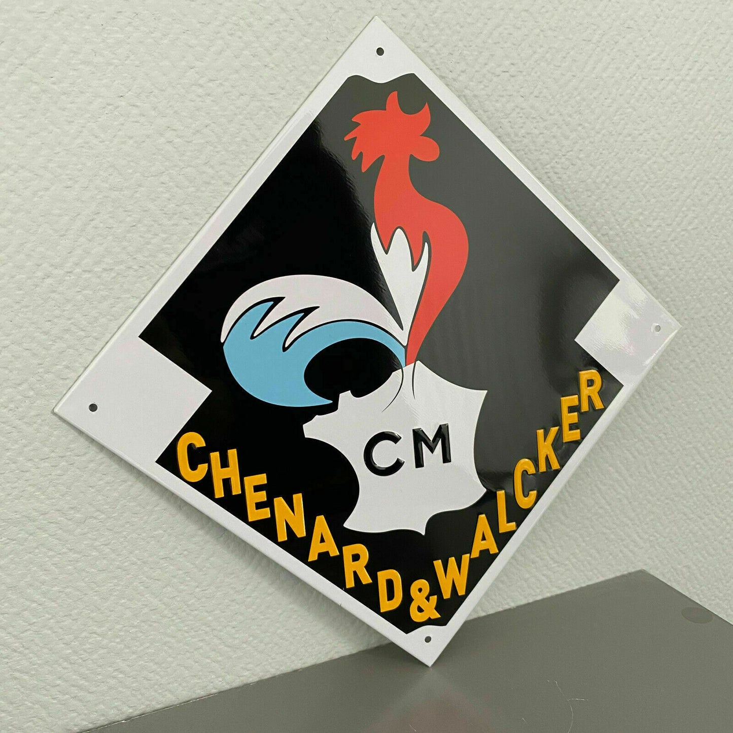 Chenard Walcker French vintage metal automobile car sign plaque 2509216 Chenard Walcker