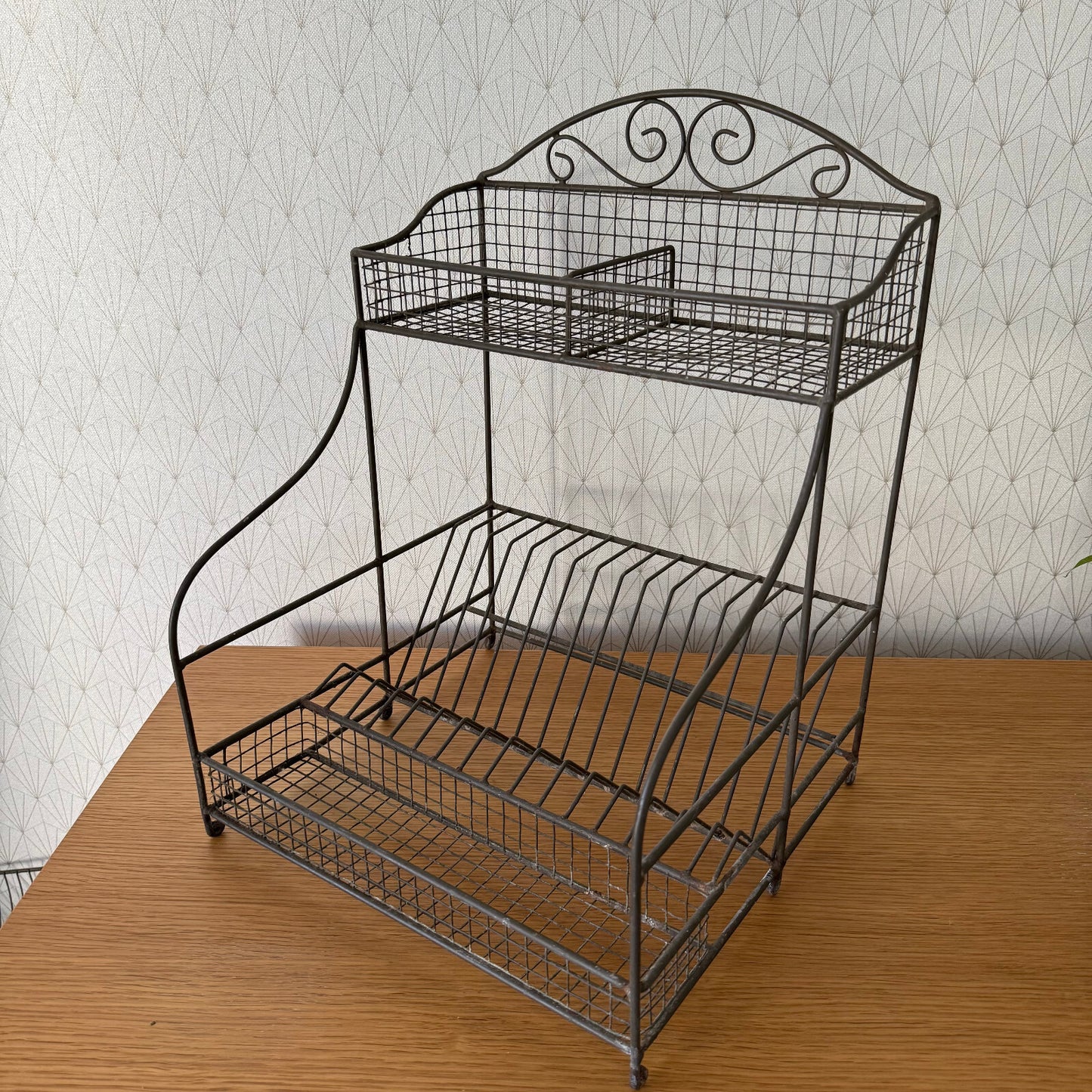 Vintage French Metal Wire Dish Drying Rack Drainer 19042510 Unbranded