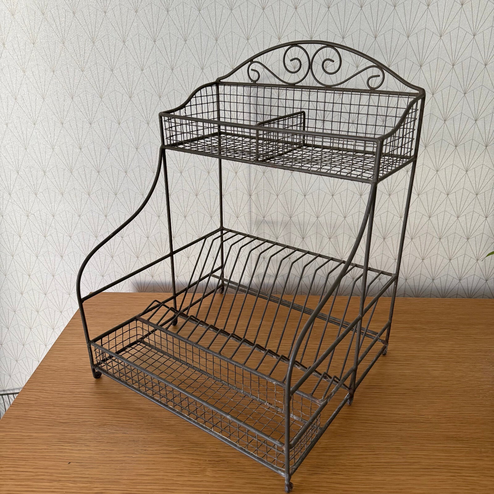Vintage French Metal Wire Dish Drying Rack Drainer 19042510 Unbranded