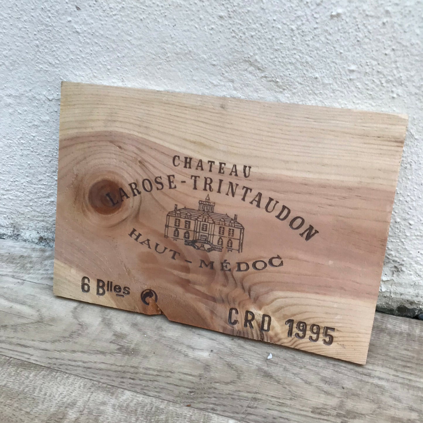 French Wine Crate Panel Chateau Larose Trintaudon Haut Medoc 1995 08032218 Unbranded