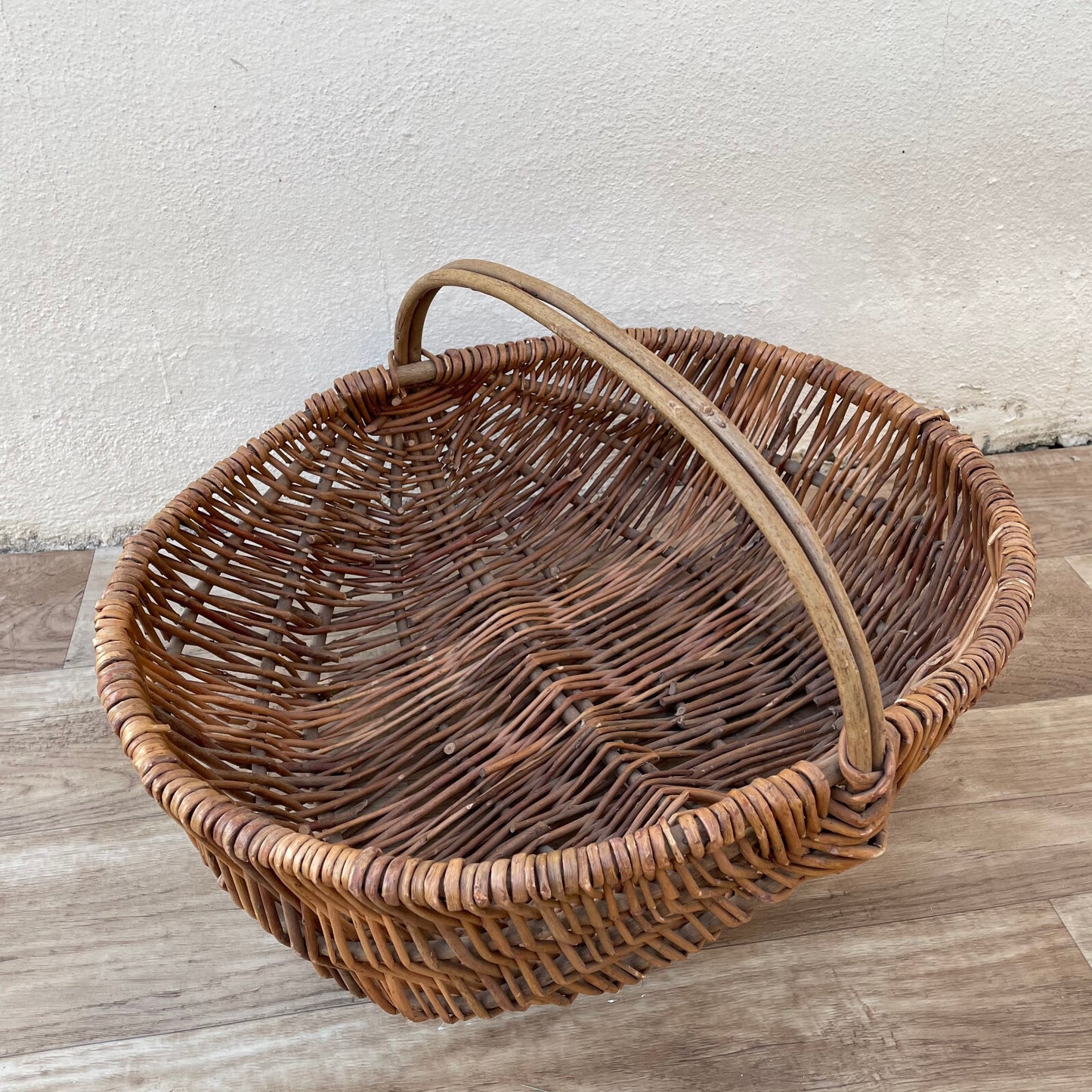 French Wicker Basket Vintage Market Mushroom Gathering Rattan 1403257 Fleamarketfrance