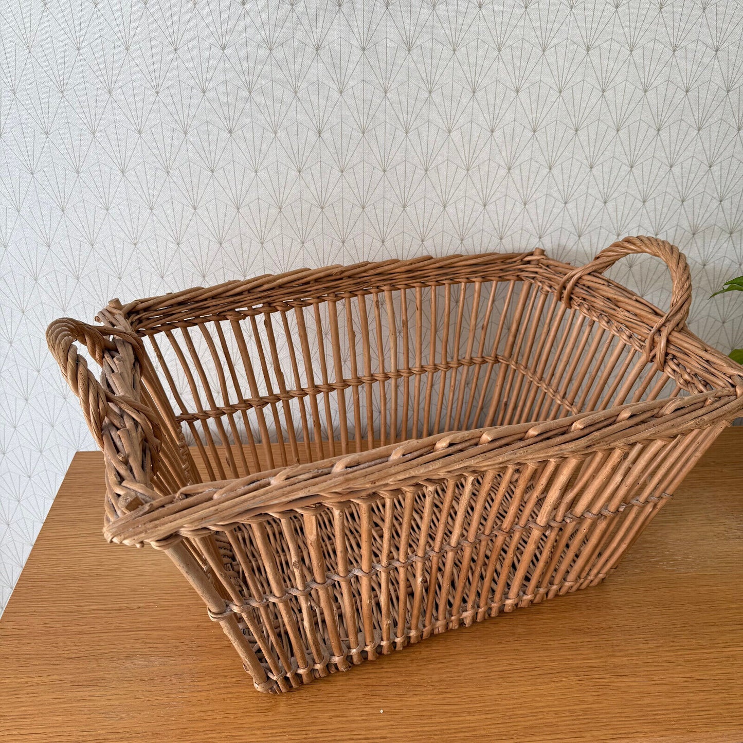 Basket Wicker Rattan Laundry Fruits House vintage french cute 2702254 - Fleamarketfrance