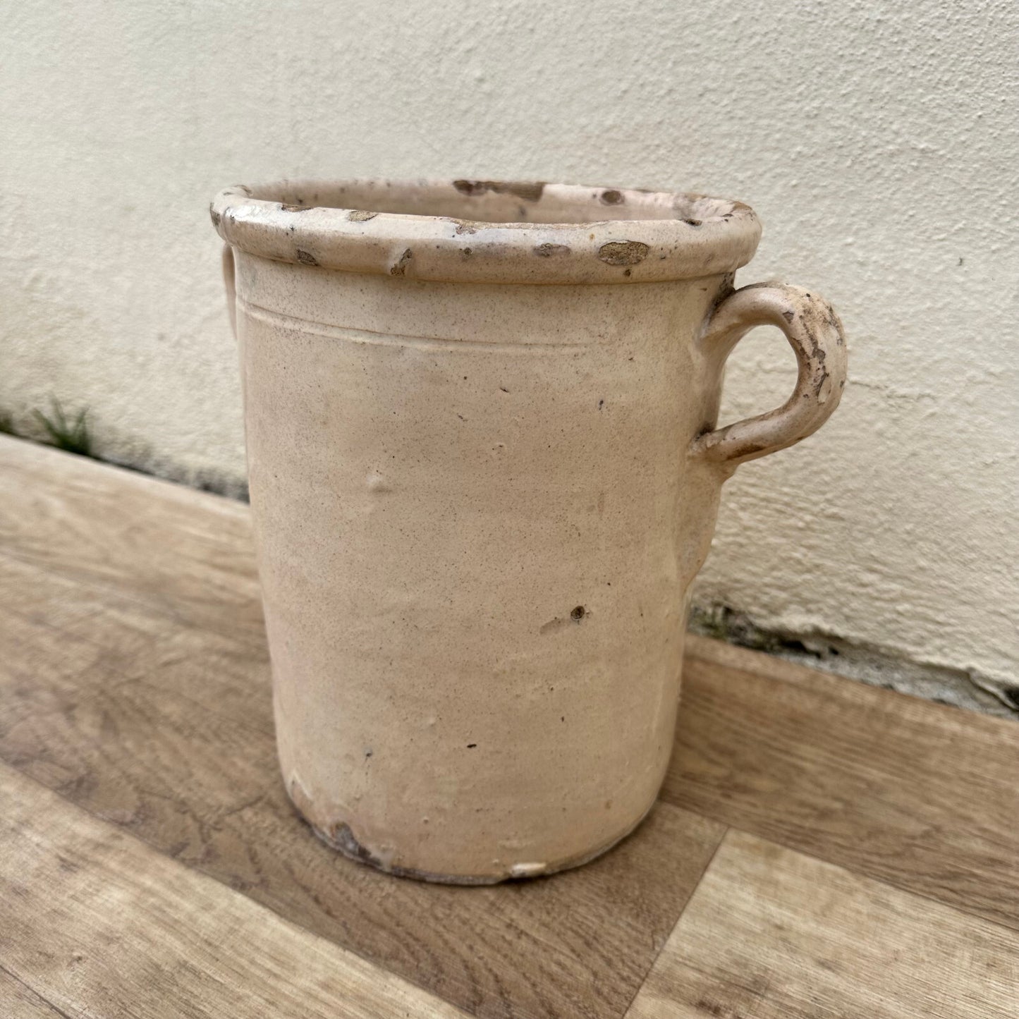 Antique French Confit Pot 19th Century Stoneware Ceramic Jar 8¾" 1612231 Unbranded