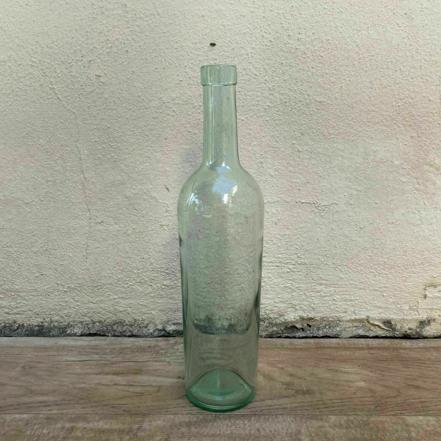 Old French clear Glass wine water pastis bottle circa 1920 14092117 - Fleamarketfrance