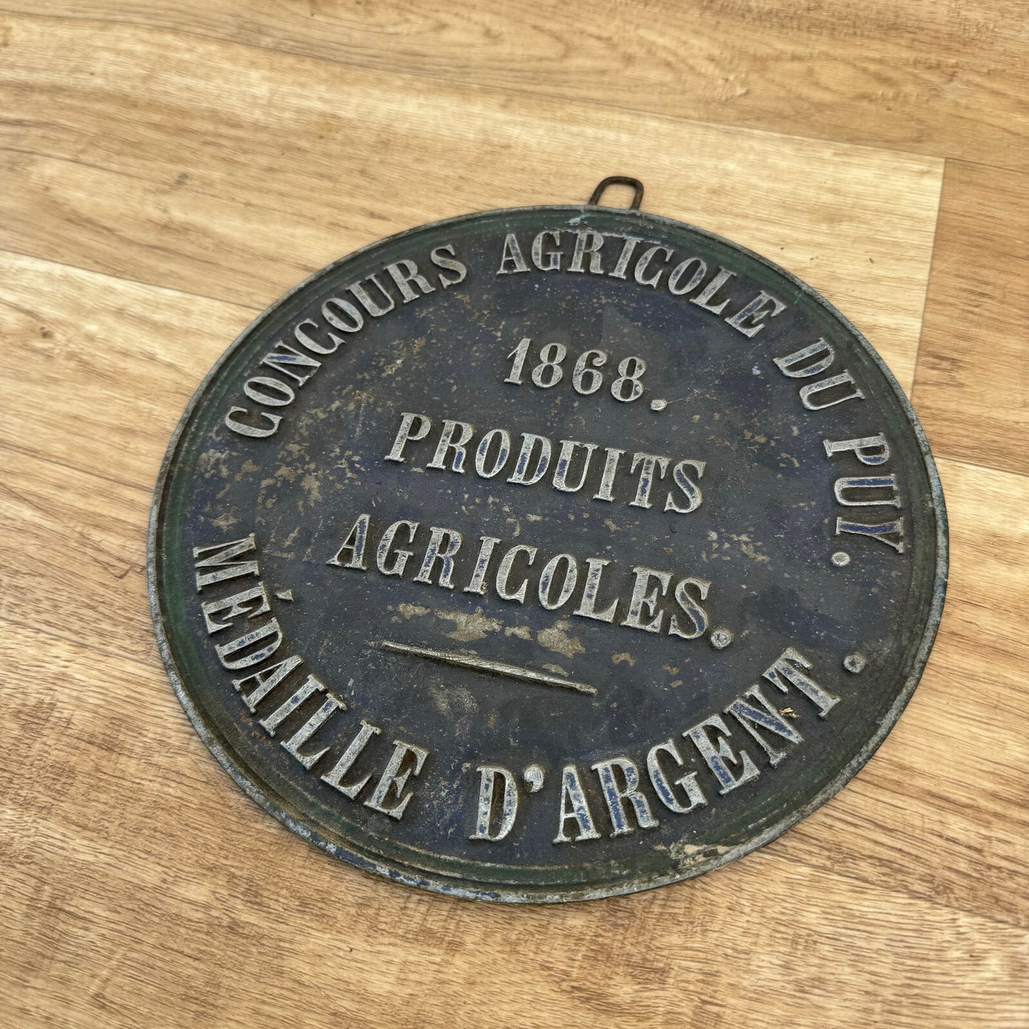 French Antique Agricultural Medal Bronze Award 1868 Puy Competition 0309244 Fleamarketfrance