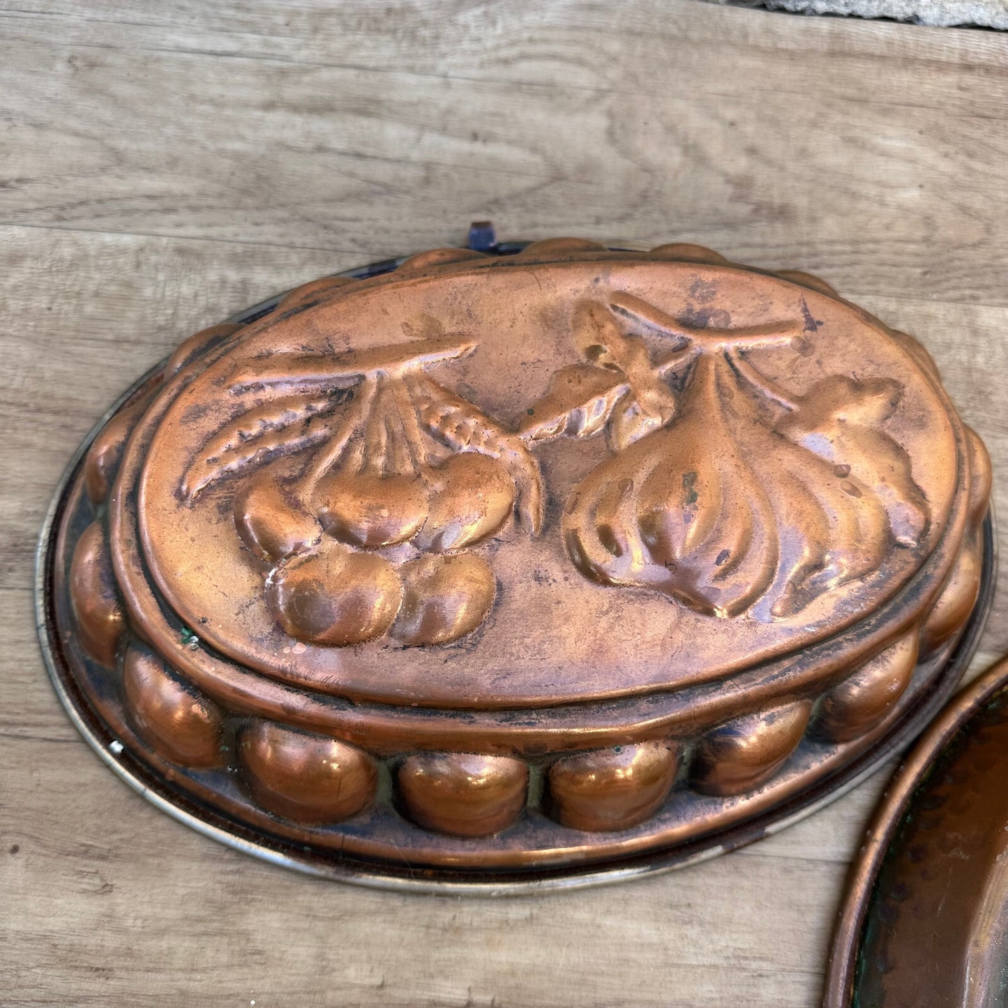 Vintage French Copper Molds Cake Jelly Aspic Baking Set of 2 24072312 Fleamarketfrance
