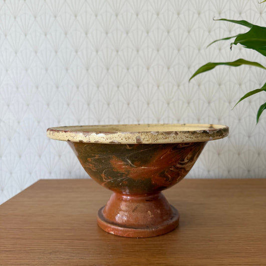 Vintage French Terracotta Yellow  fruits bowl Cup 2904251
