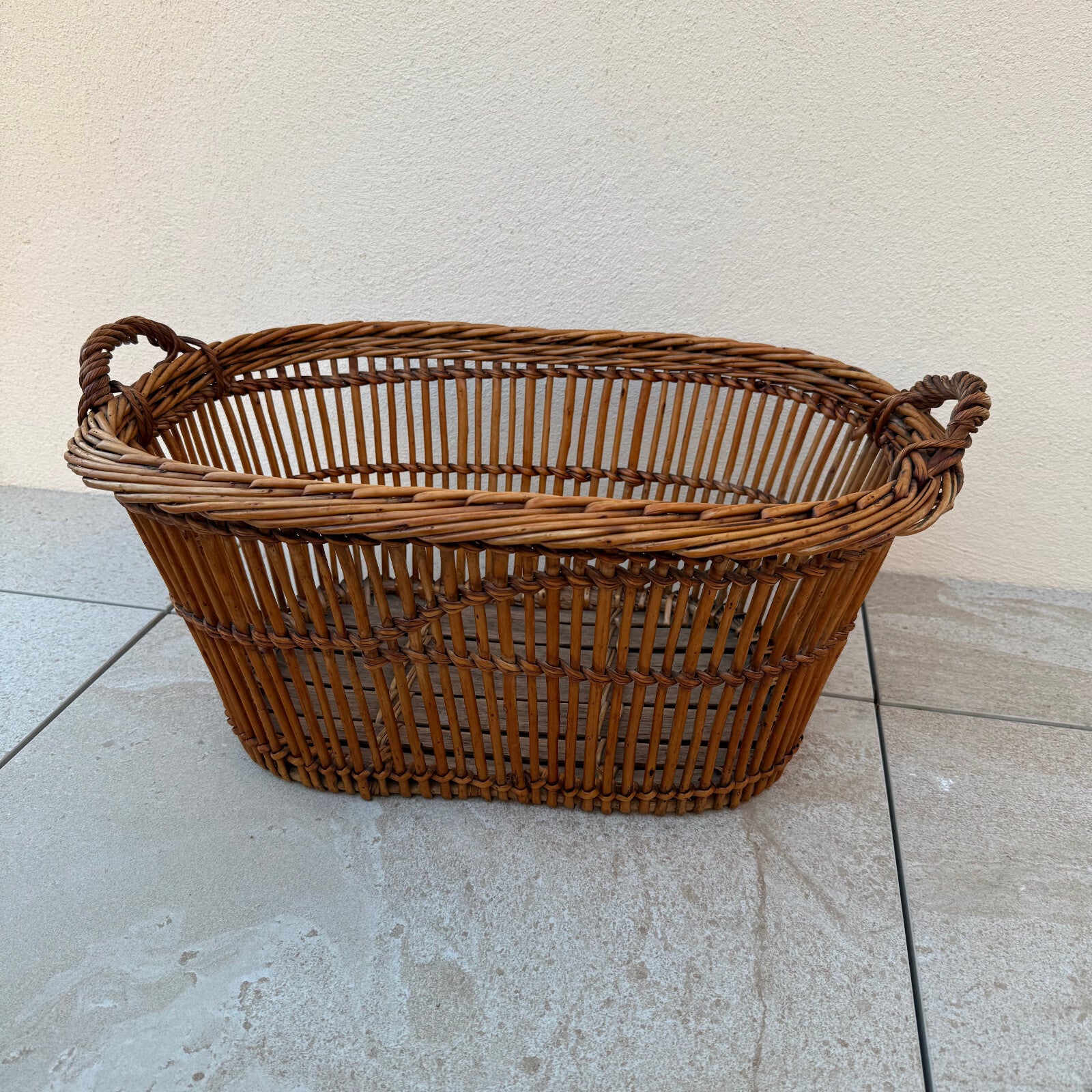 Basket Wicker Rattan Laundry Fruits House vintage french cute 1604258 Fleamarketfrance